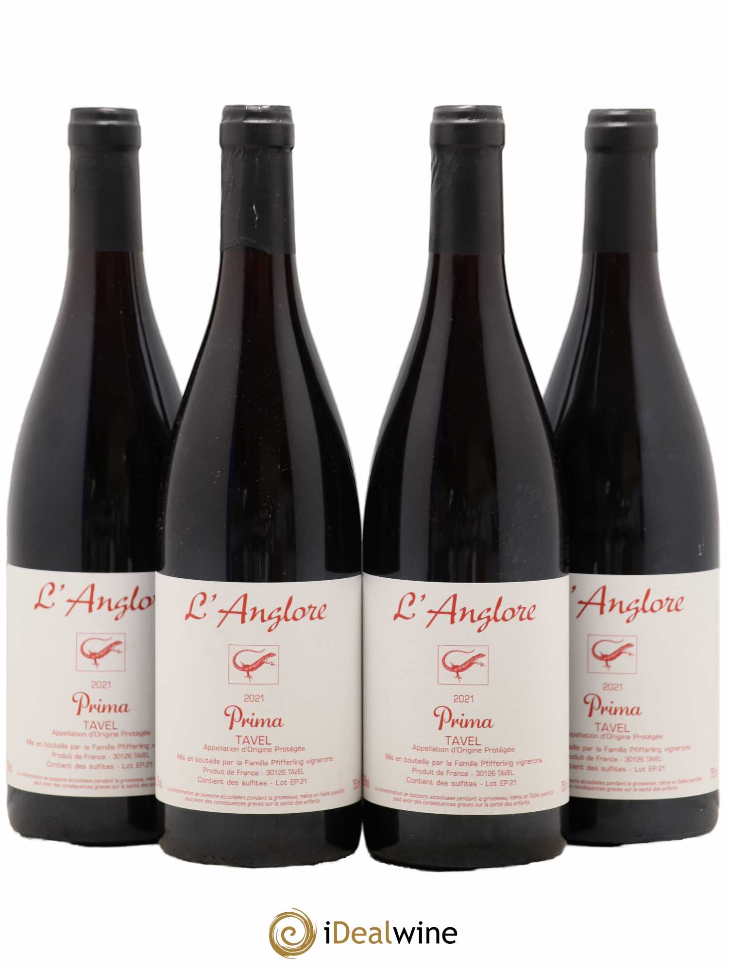 Tavel Prima L'Anglore 2021 - Lot de 4 bouteilles - 0