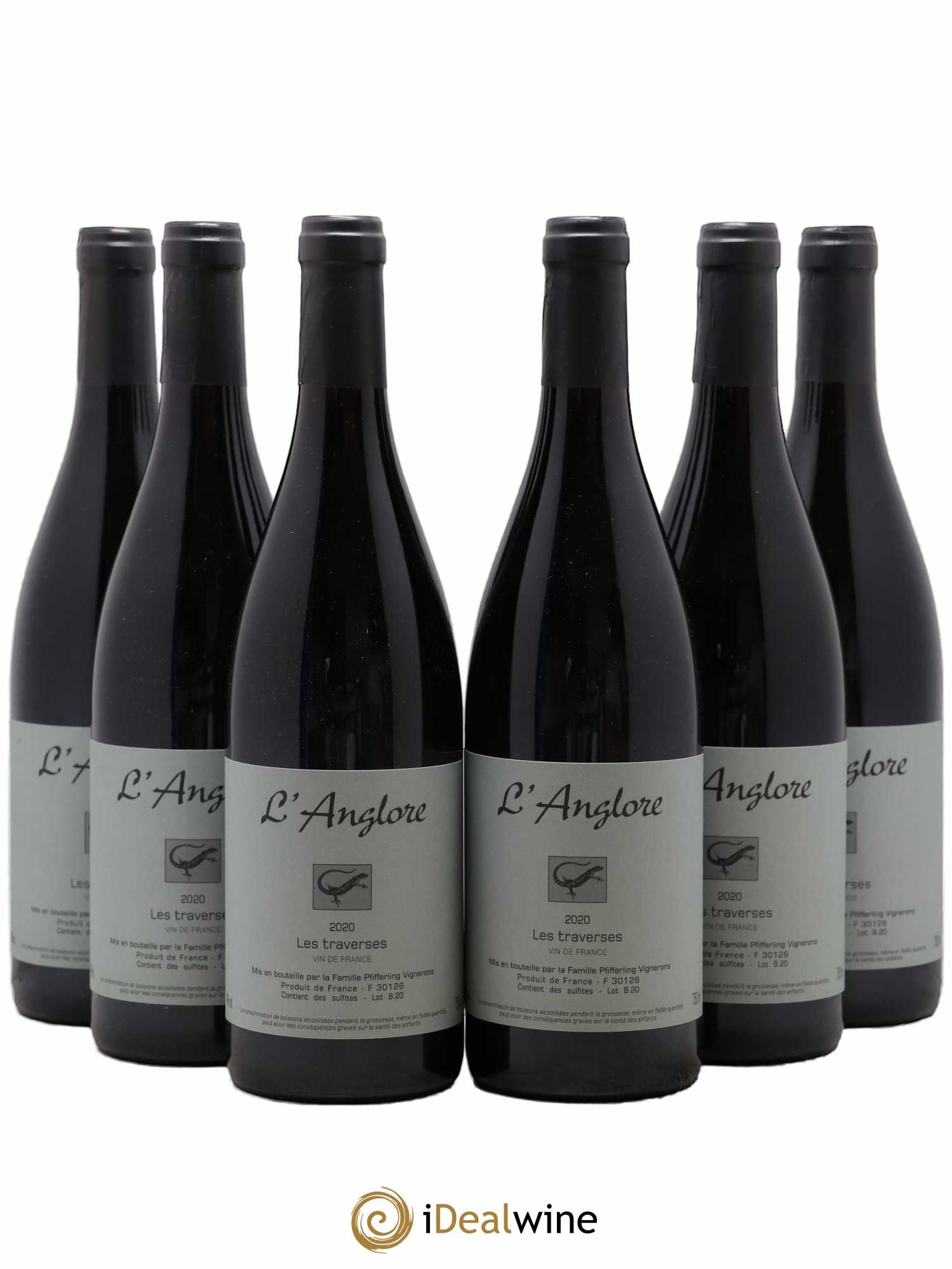 Vin de France Les Traverses L'Anglore 2020 - Lot de 6 bouteilles - 0