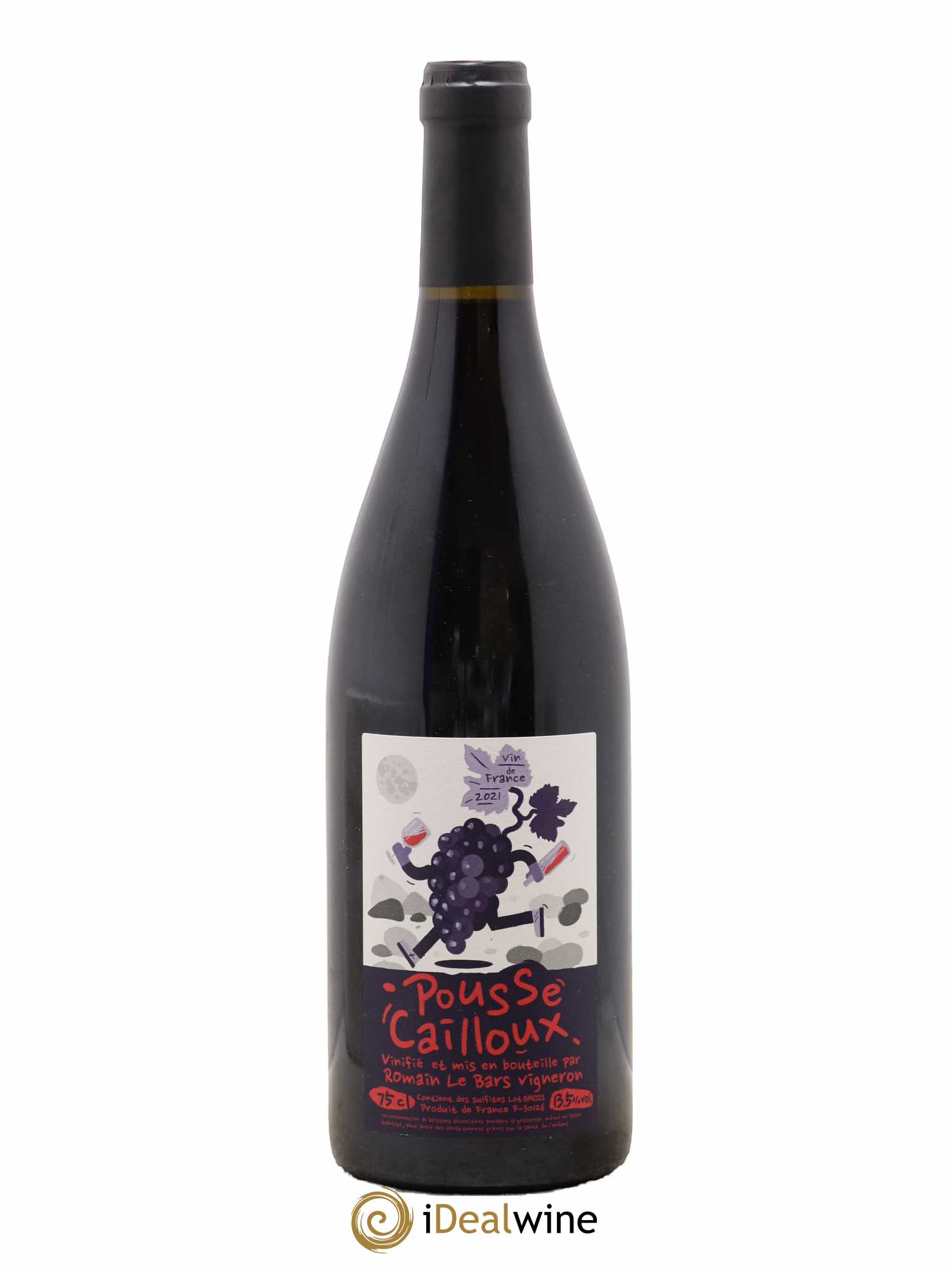 Vin de France Pousse Cailloux Romain Le Bars 2021 - Lot de 1 bouteille - 0