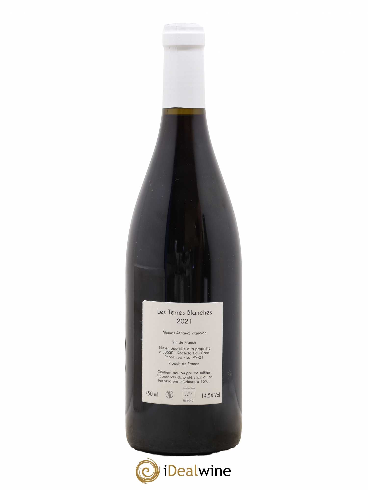 Vin de France Les Terres Blanches Vieilles vignes Clos des Grillons (sans prix de réserve) 2021 - Lot de 1 bouteille - 1