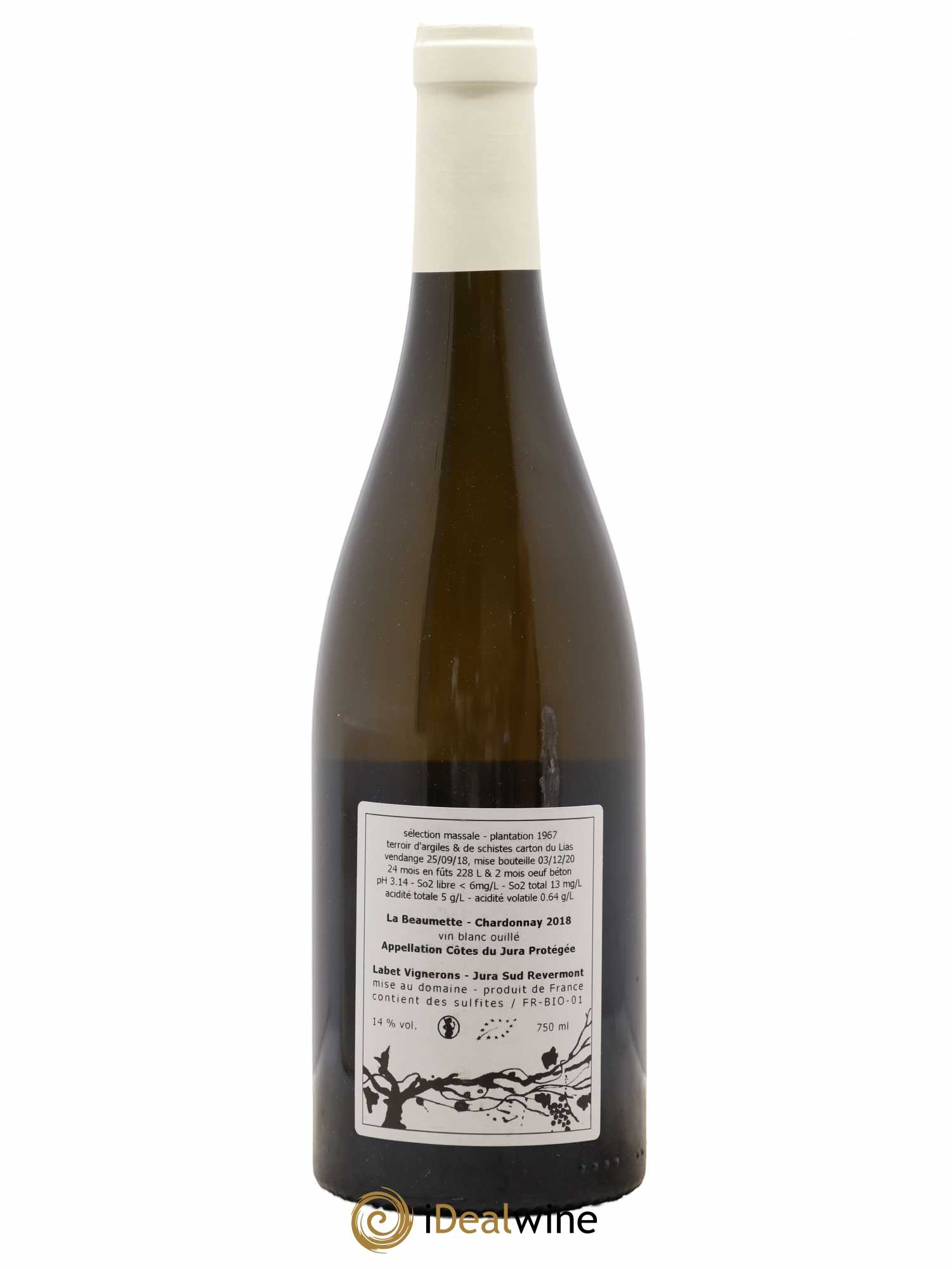 Côtes du Jura Chardonnay La Beaumette Labet (Domaine) 2018 - Lot de 1 bouteille - 1