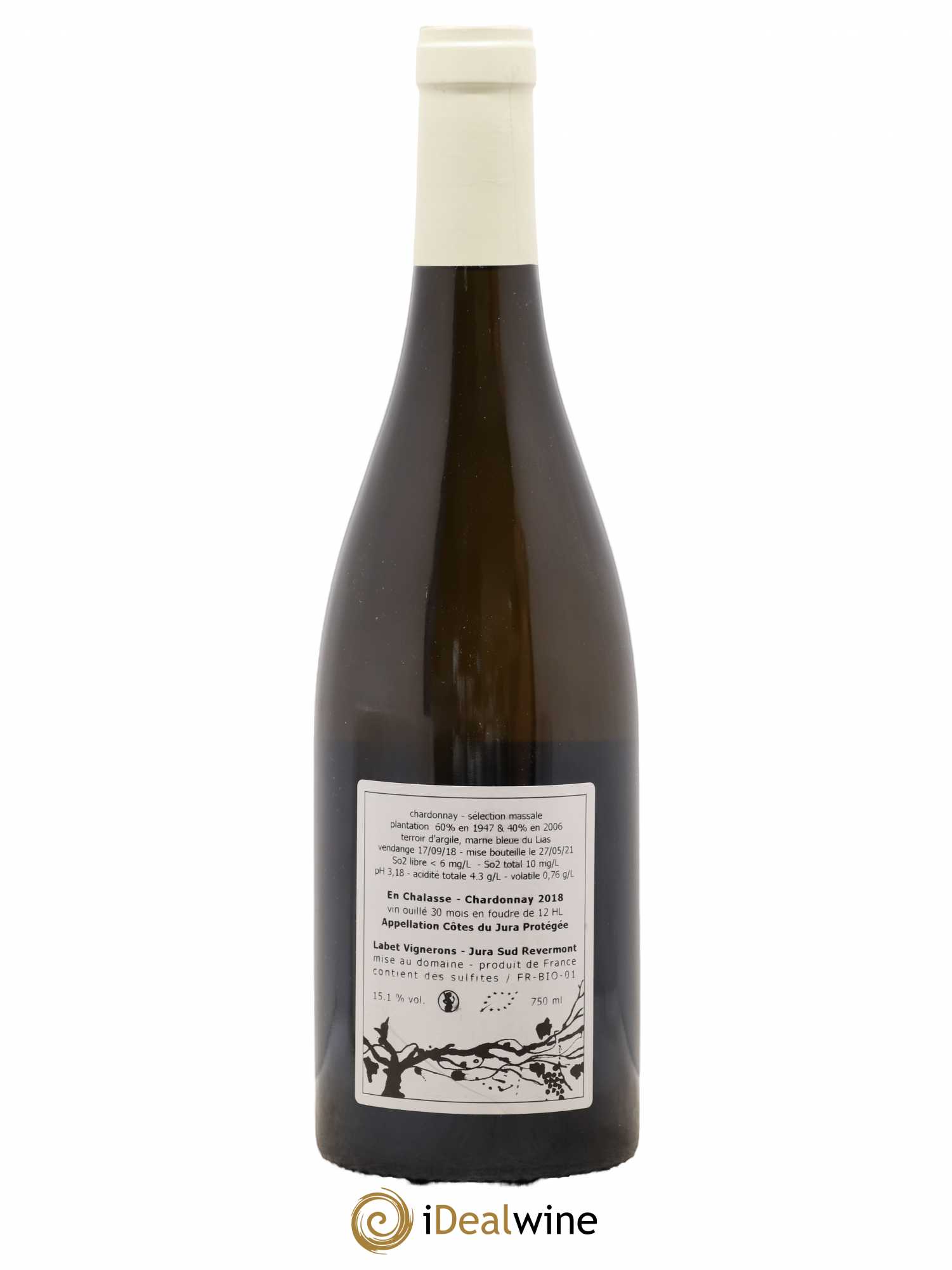 Côtes du Jura Chardonnay En Chalasse Romain - Julien - Charline Labet 2018 - Lot de 1 bouteille - 1