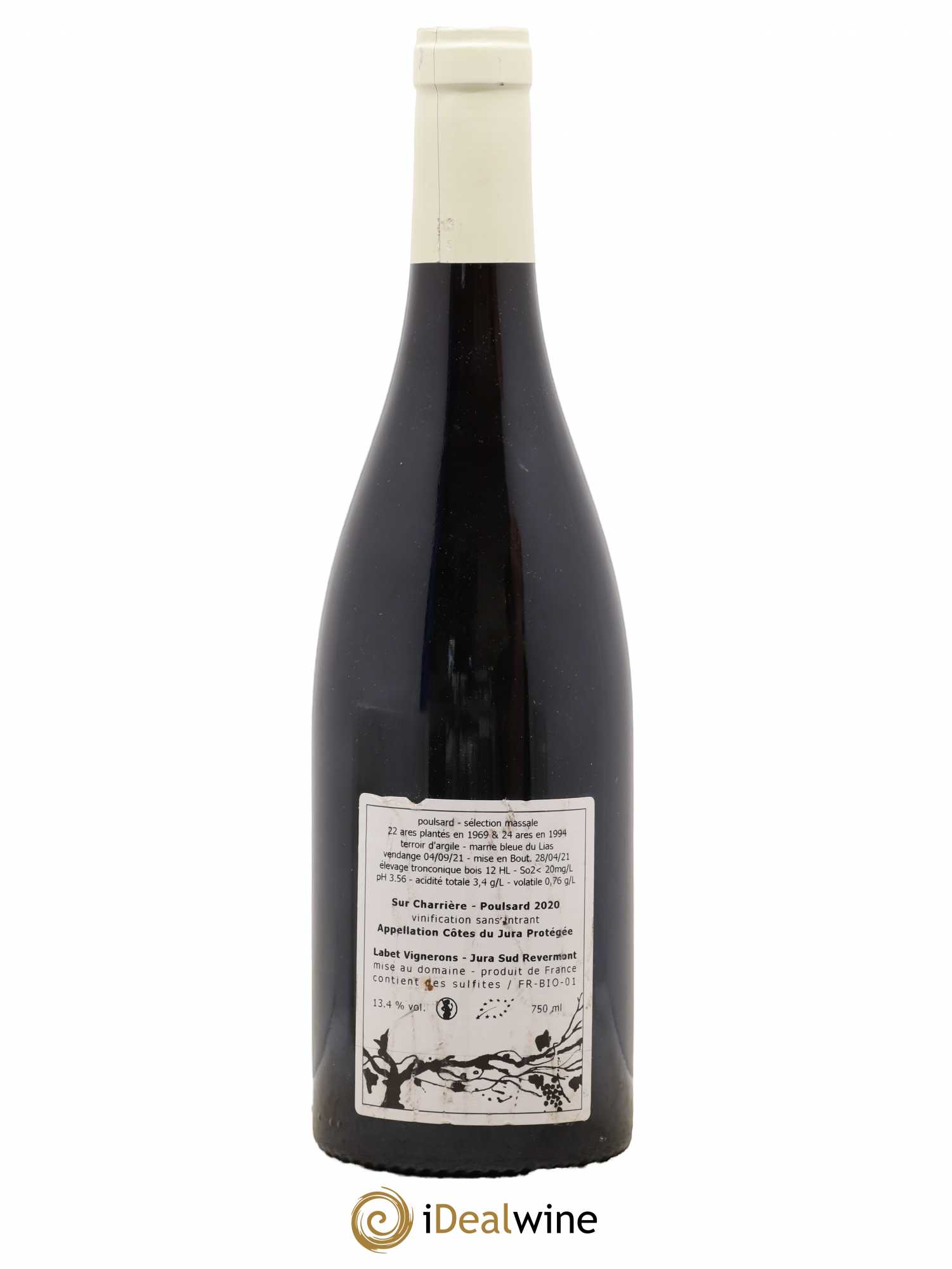 Côtes du Jura Poulsard Sur Charrière Romain - Julien - Charline Labet 2020 - Lot de 1 bouteille - 1