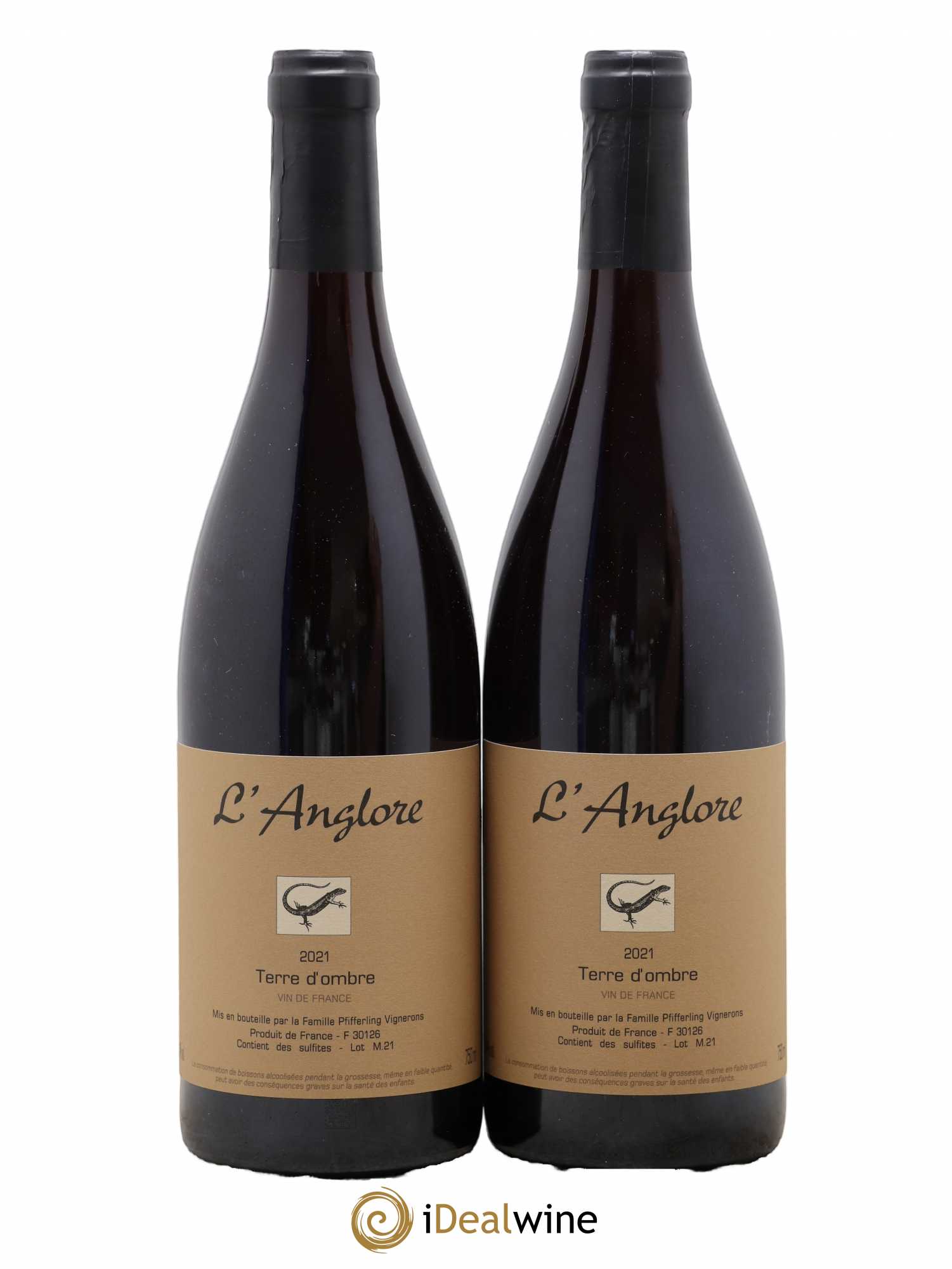 Vin de France Terre d'Ombre L'Anglore 2021 - Lot de 2 bouteilles - 0
