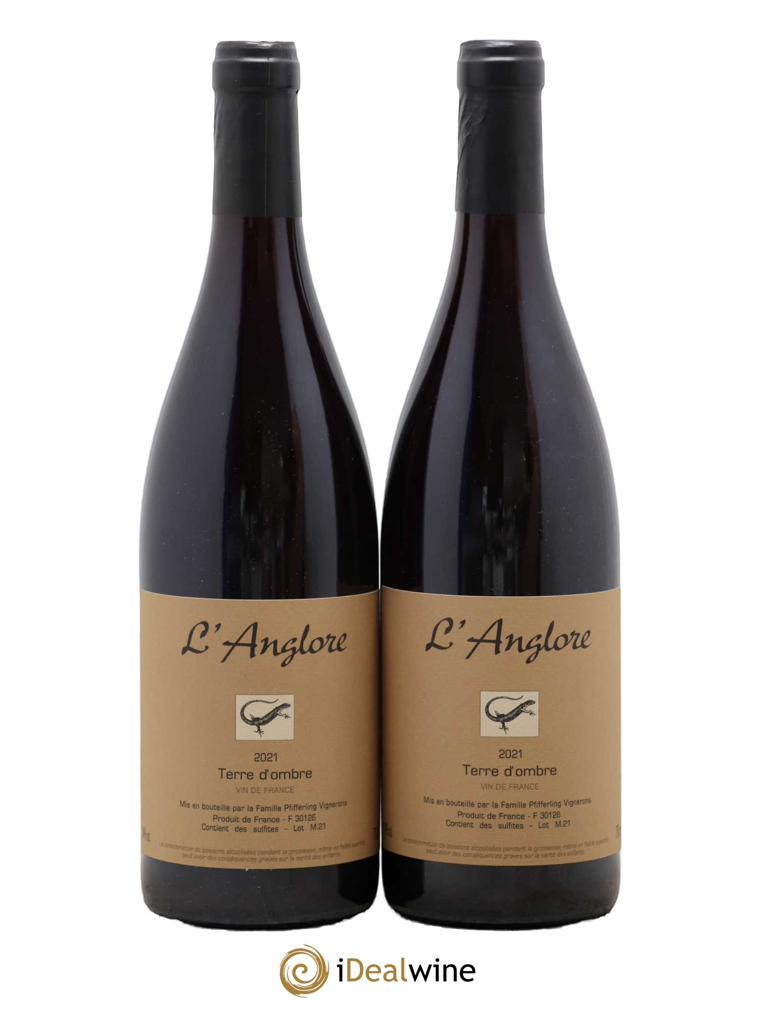 Vin de France Terre d'Ombre L'Anglore 2021 - Lot de 2 bouteilles - 0