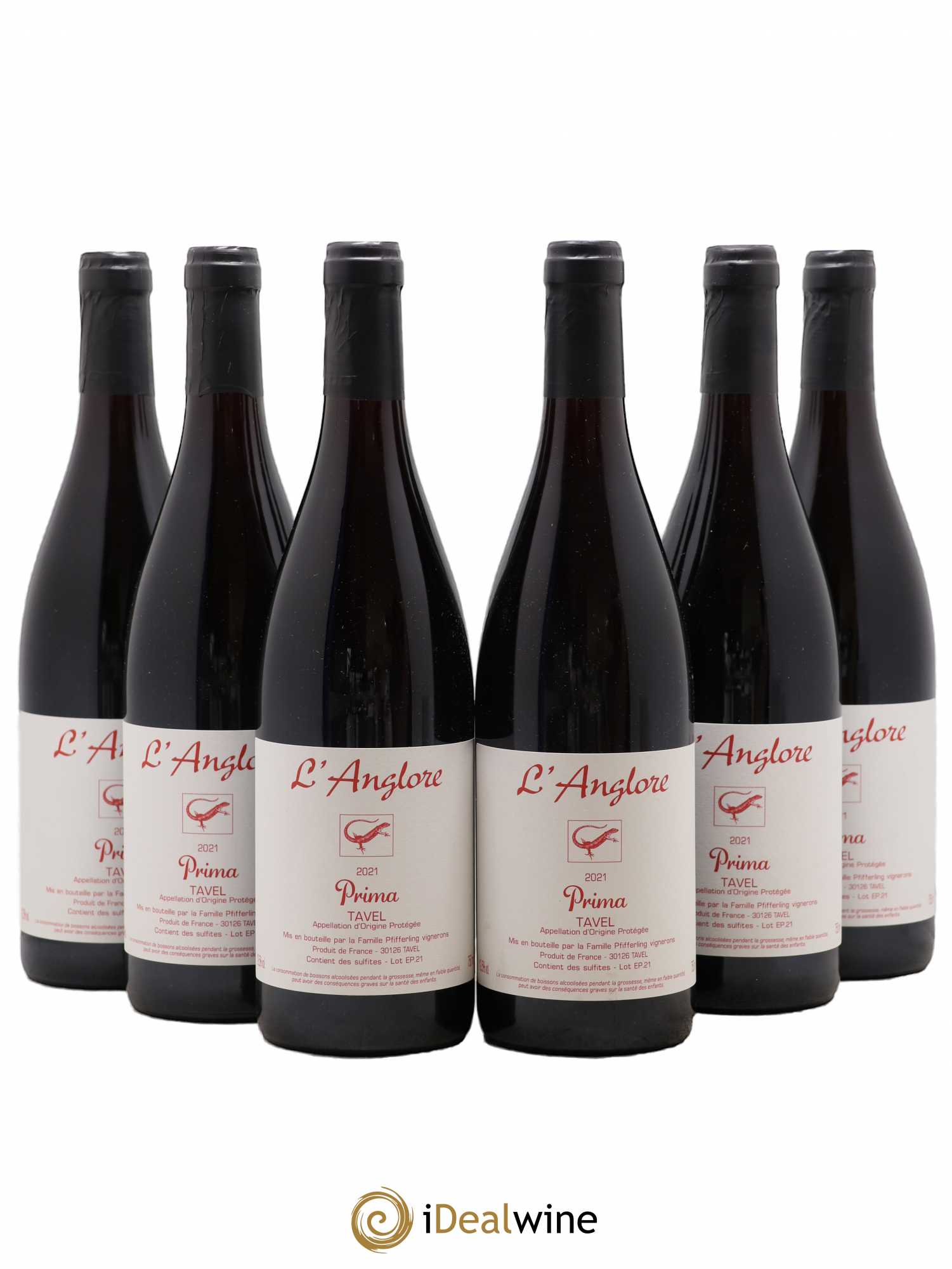 Tavel Prima L'Anglore 2021 - Lot de 6 bouteilles - 0