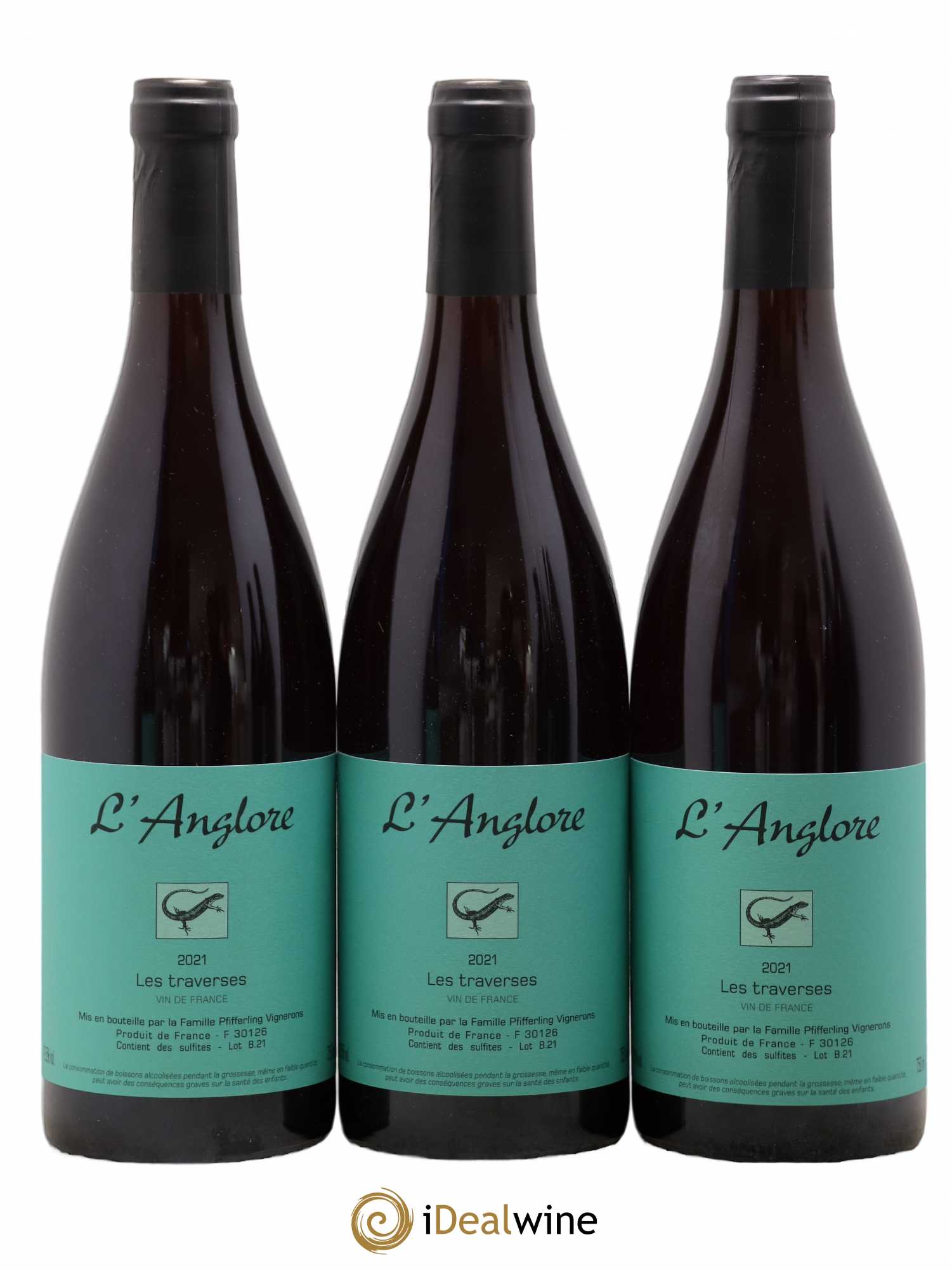 Vin de France Les Traverses L'Anglore 2021 - Lot de 6 bouteilles - 1