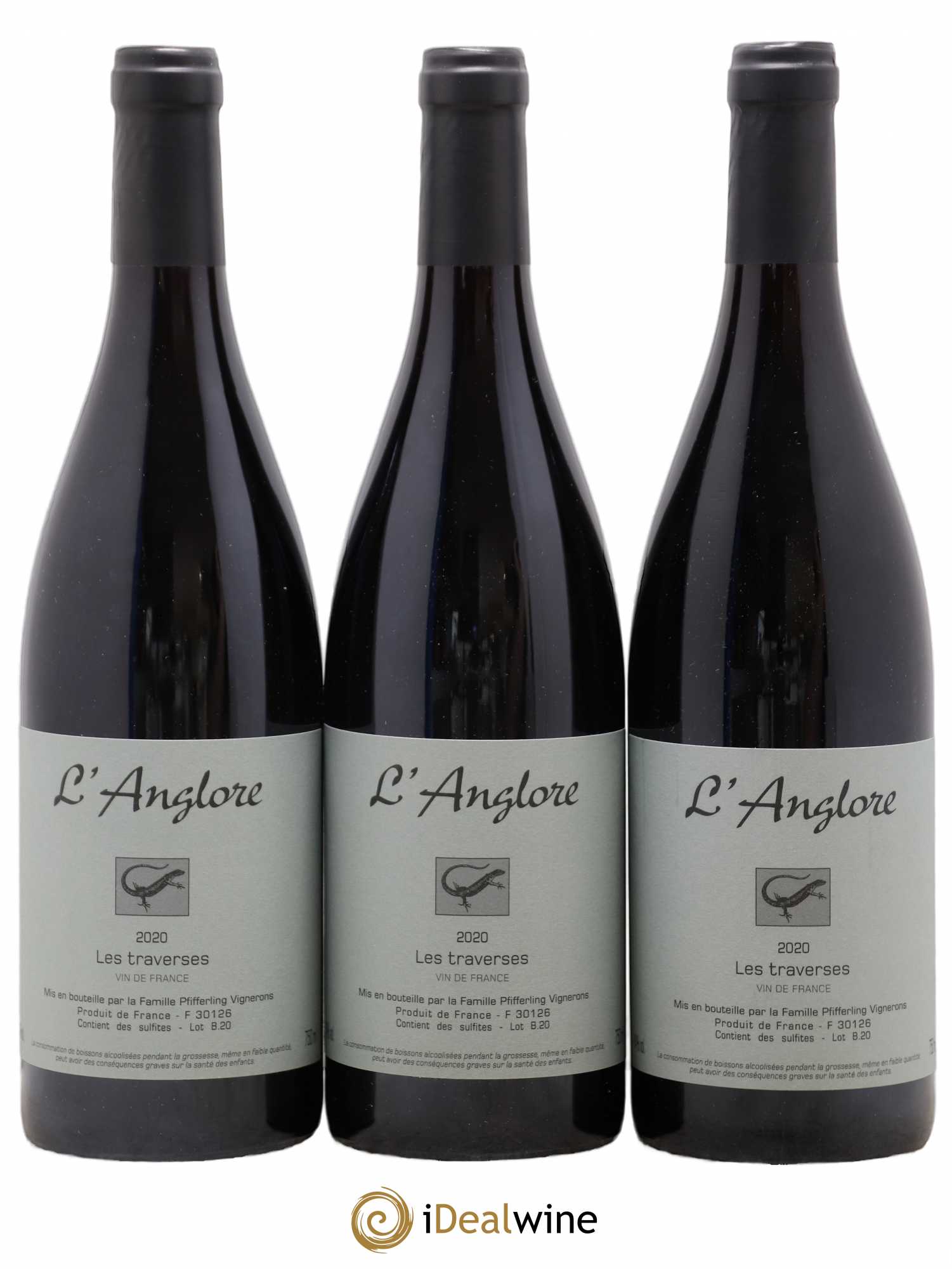 Vin de France Les Traverses L'Anglore 2020 - Lot de 3 bouteilles - 0