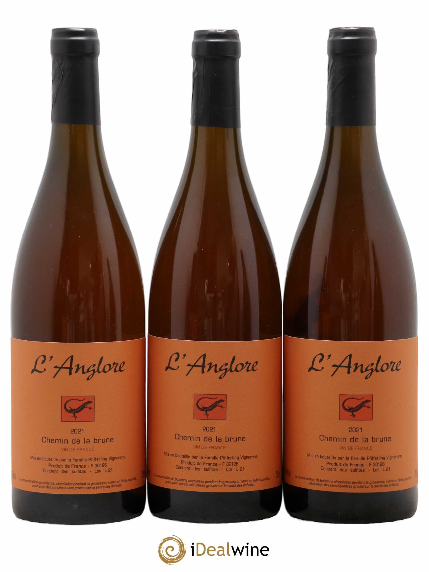 Vin de France Chemin de la brune L'Anglore 2021 - Lot de 6 bouteilles - 1