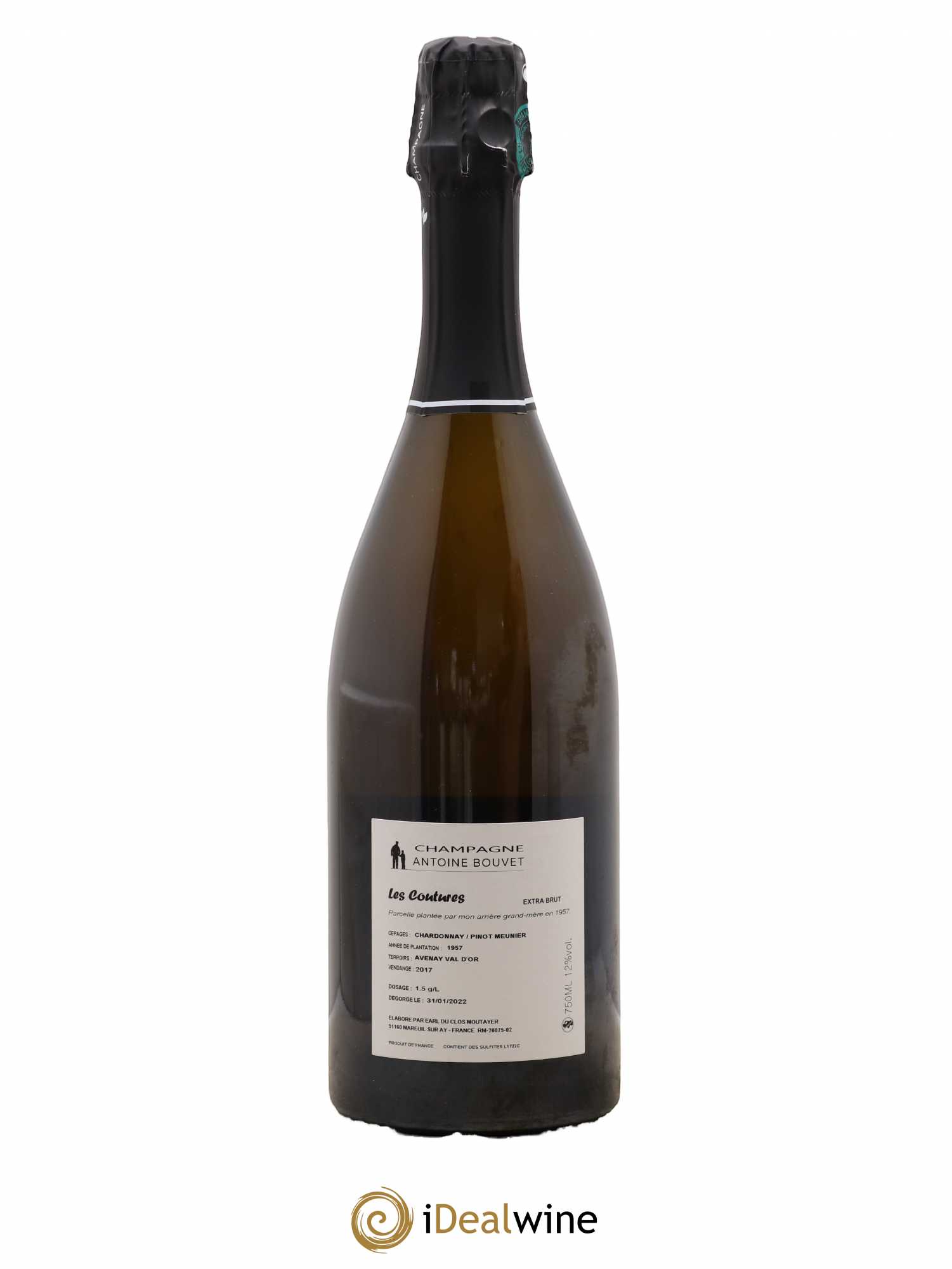 Les Coutures Extra-Brut Antoine Bouvet 2017 - Lot de 1 bouteille - 1