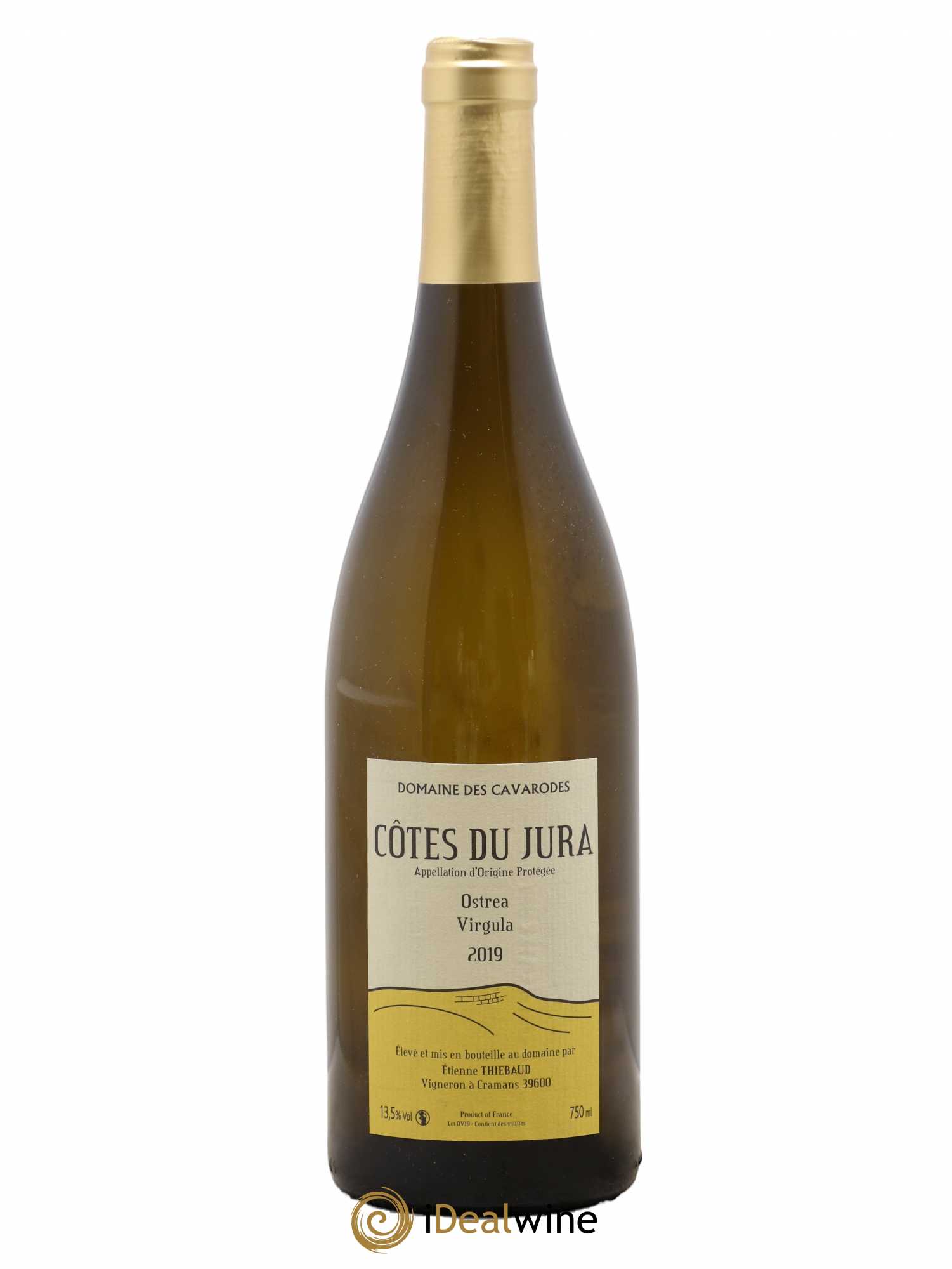 Côtes du Jura Ostrea Virgula Cavarodes (Domaine des) - Etienne Thiébaud 2019 - Lot de 1 bouteille - 0