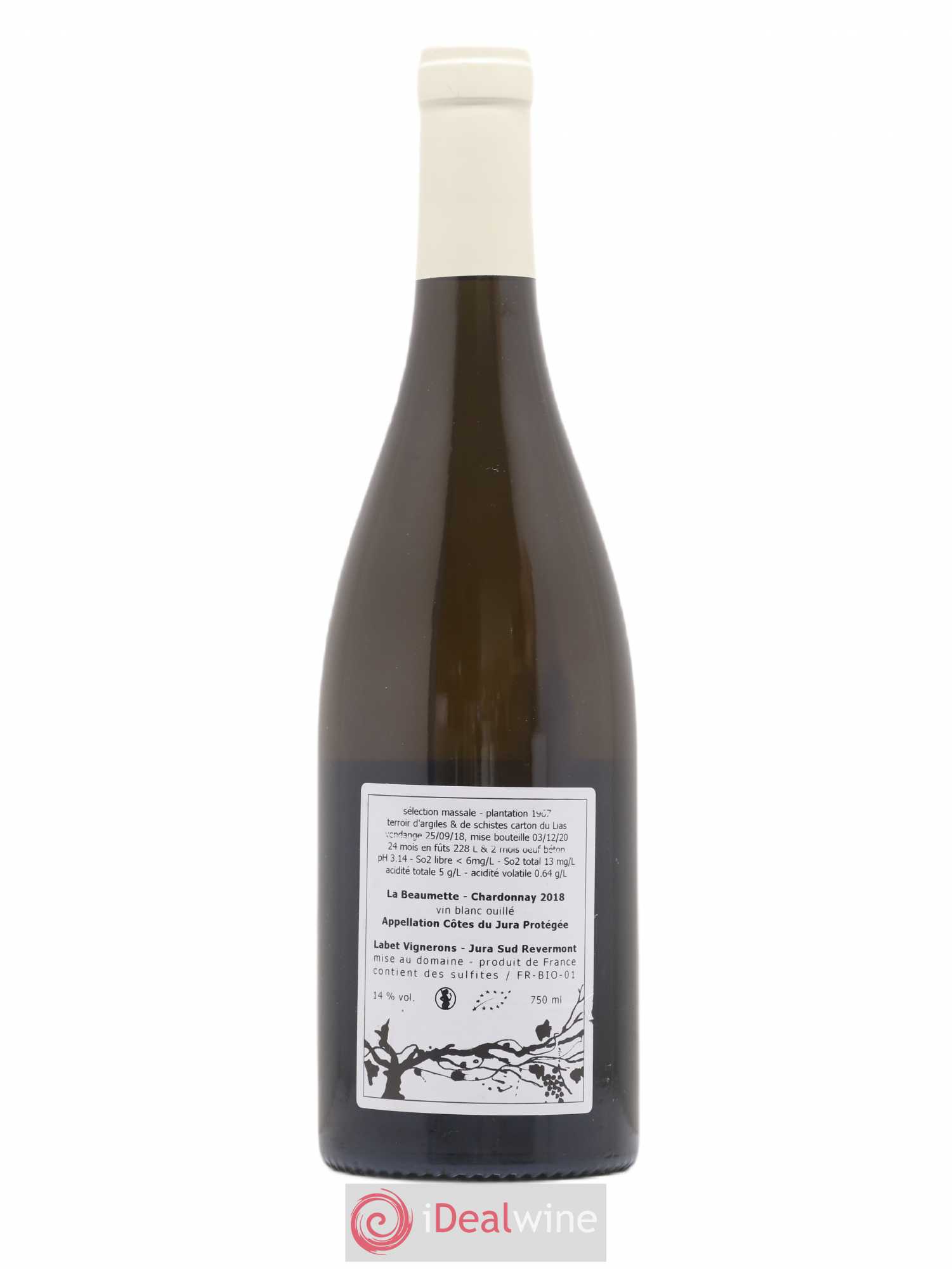 Côtes du Jura Chardonnay La Beaumette Labet (Domaine) 2018 - Lot de 1 bouteille - 1