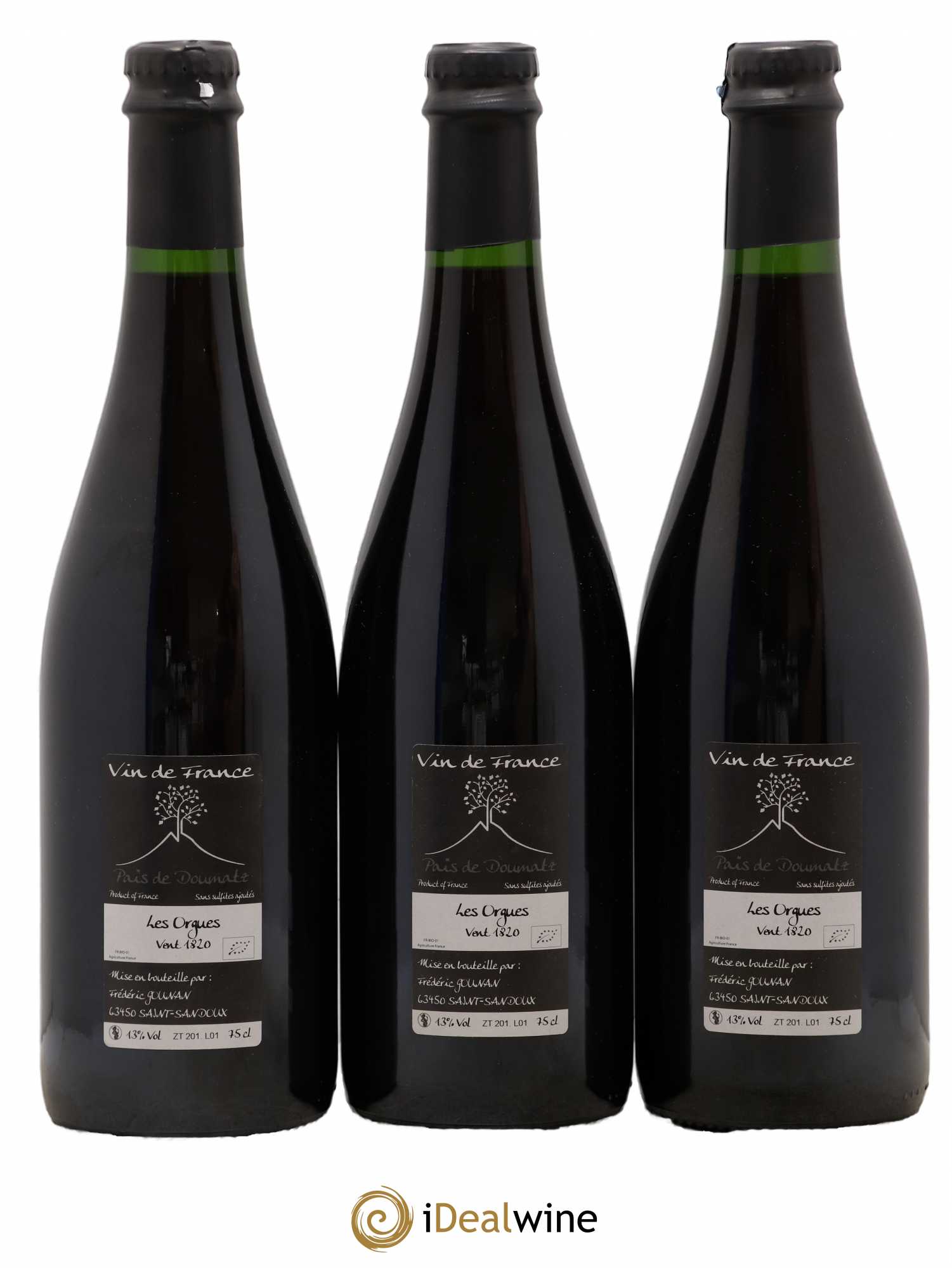 Vin de France Les Orgues Vignoble de l'Arbre Blanc 2018 - Lot de 3 bouteilles - 1