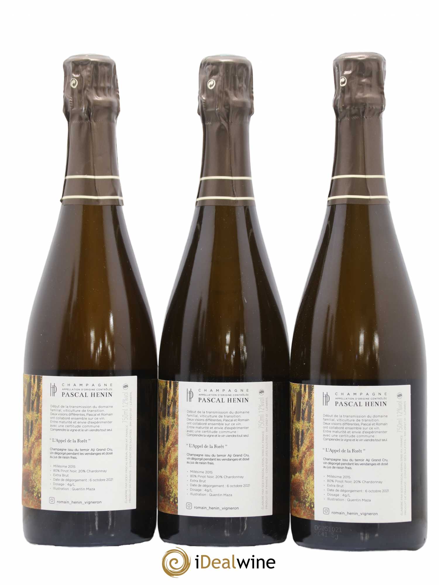 L'Appel de la Fôret Romain Henin 2015 - Lot de 6 bouteilles - 3