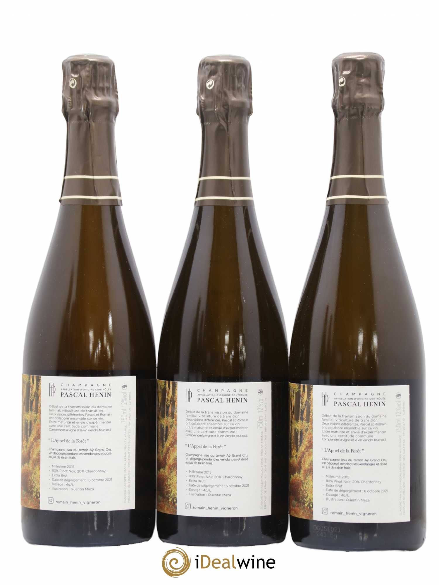 L'Appel de la Fôret Romain Henin 2015 - Lot de 6 bouteilles - 4