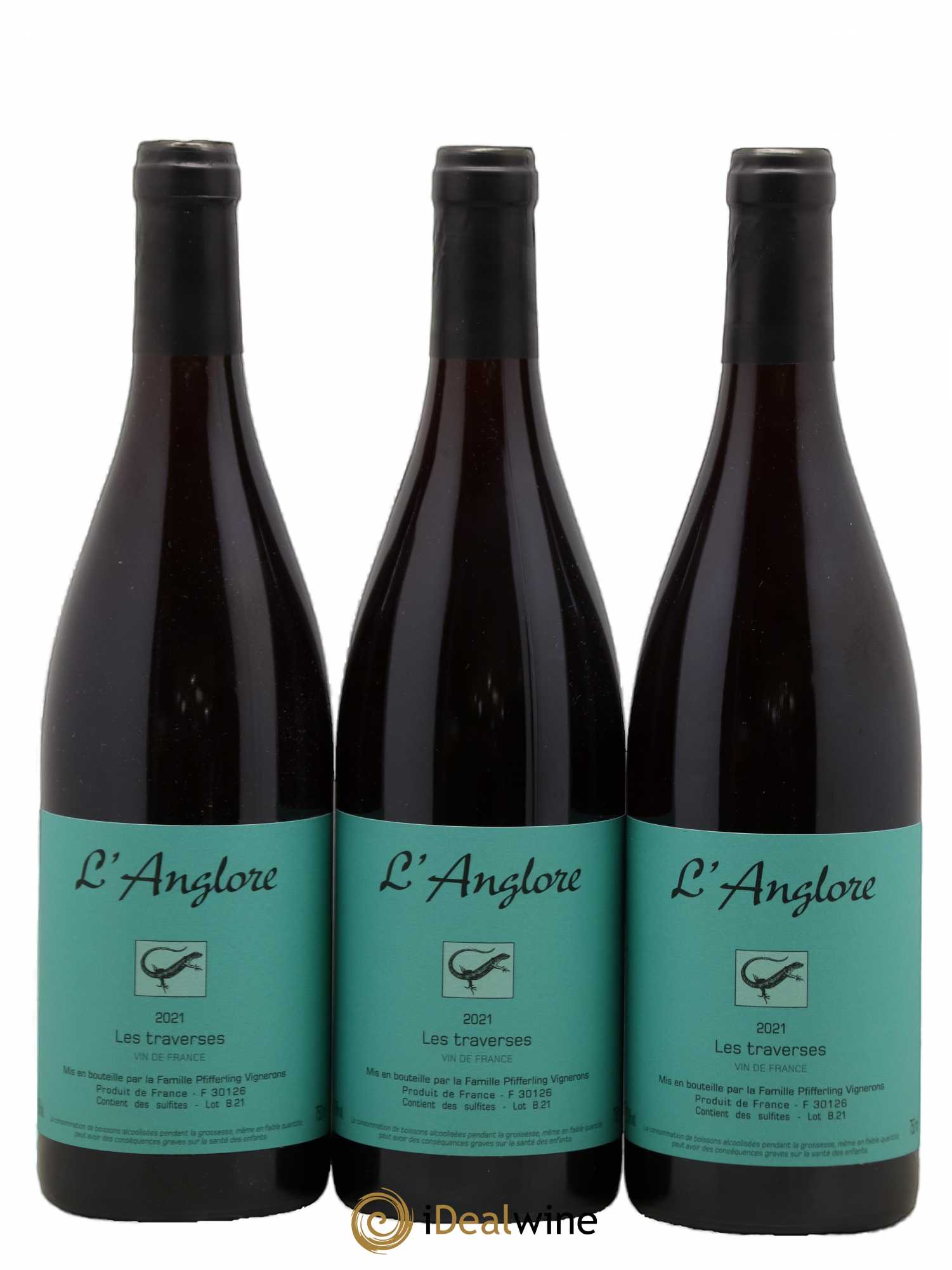 Vin de France Les Traverses L'Anglore 2021 - Lot de 6 bouteilles - 1