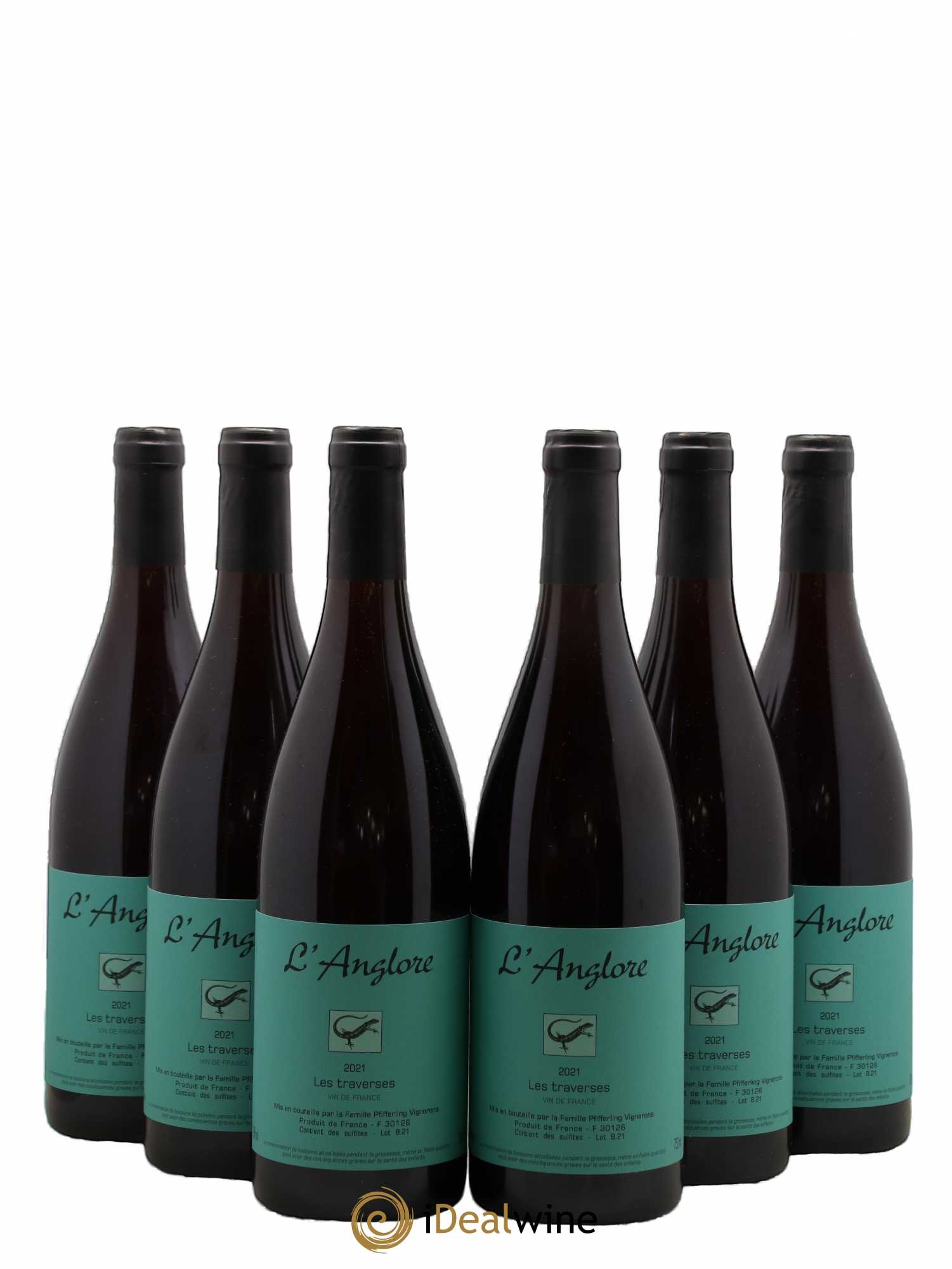 Vin de France Les Traverses L'Anglore 2021 - Lot de 6 bouteilles - 0