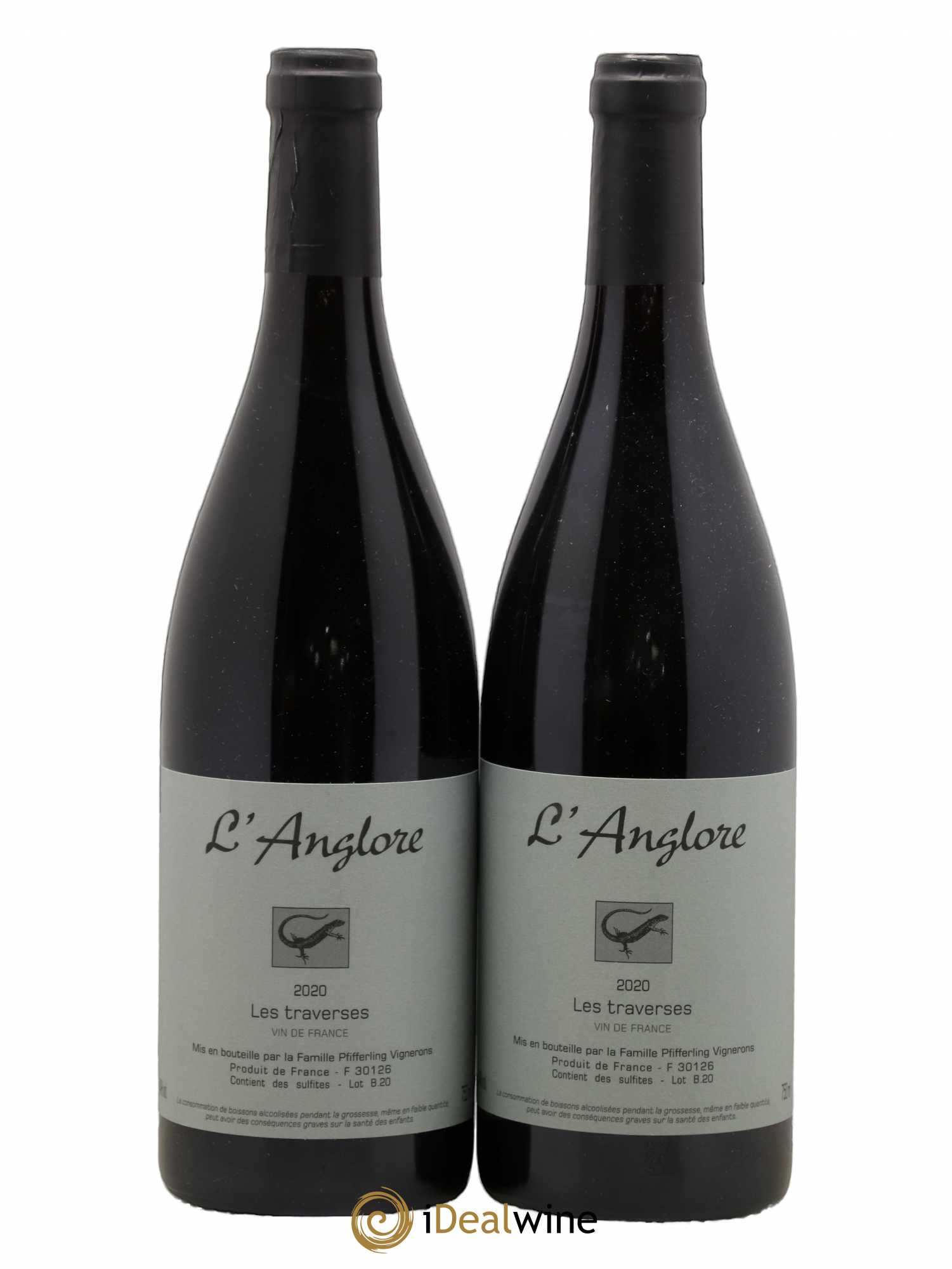Vin de France Les Traverses L'Anglore 2020 - Lot de 2 bouteilles - 0
