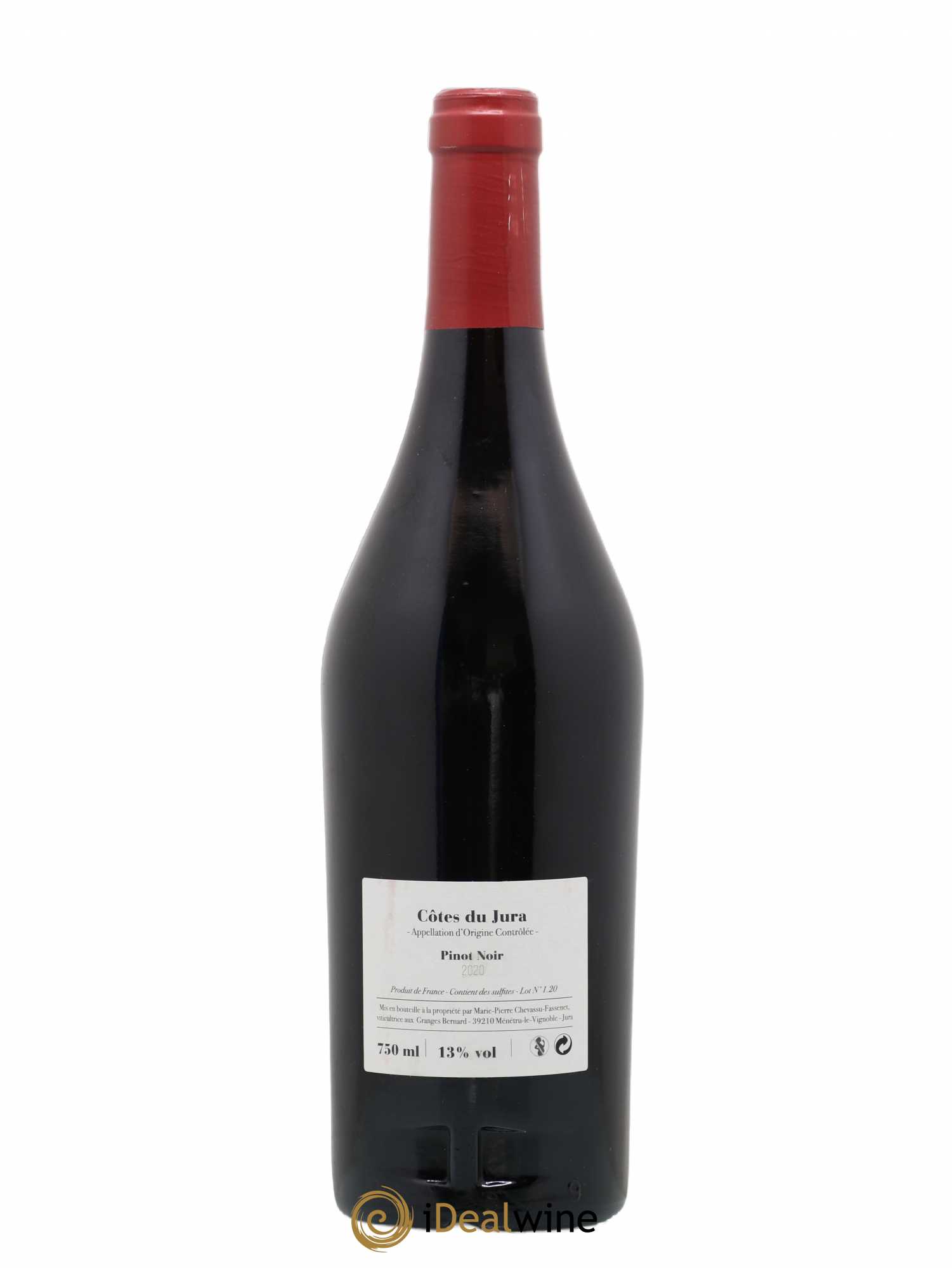 Côtes du Jura Pinot Noir Chevassu 2020 - Lot de 1 bouteille - 1