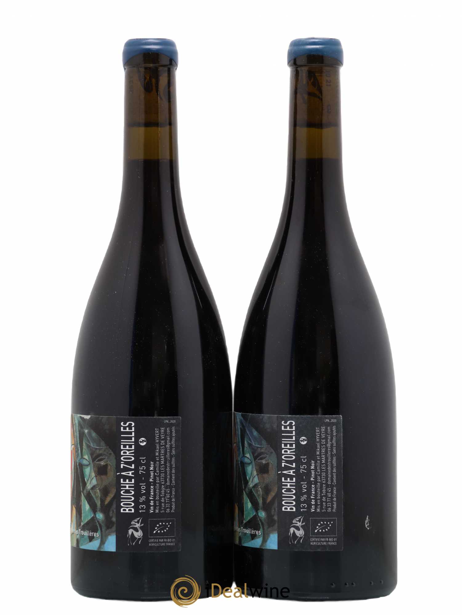 Vin de France Bouche à zoreilles Hyvert Domaine des Troullieres (sans prix de réserve) 2020 - Posten von 2 Flaschen - 1