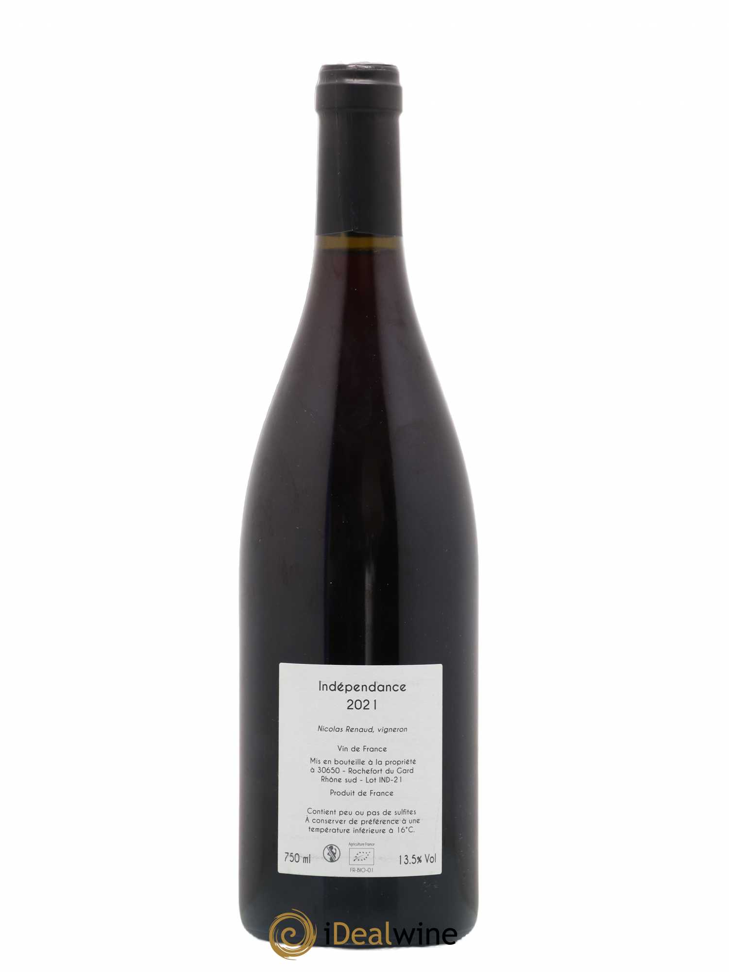 Vin de France Independance Nicolas Renaud Clos des Grillons 2021 - Lot of 1 bottle - 1