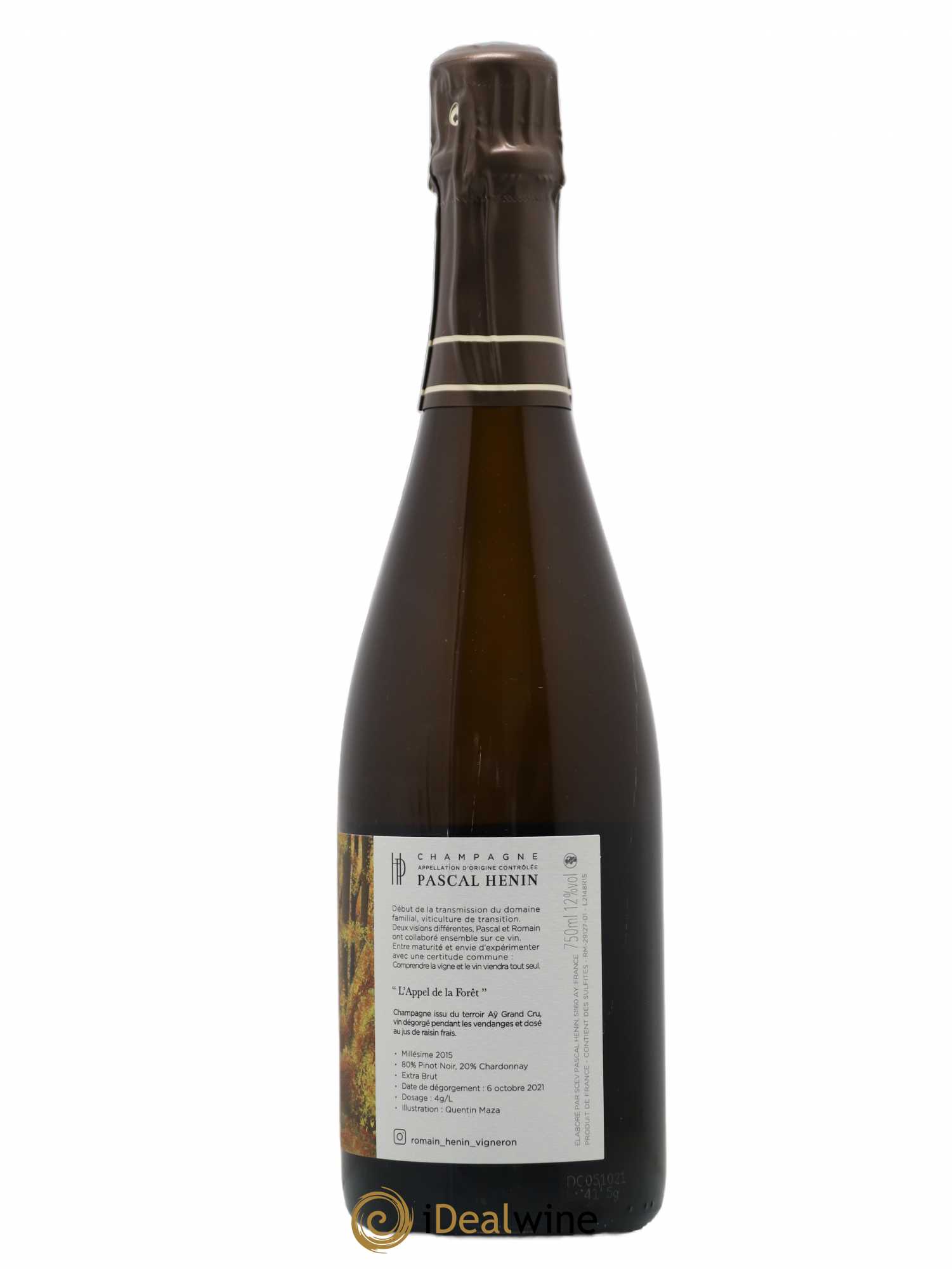 L'Appel de la Fôret Romain Henin 2015 - Lot de 1 bouteille - 1