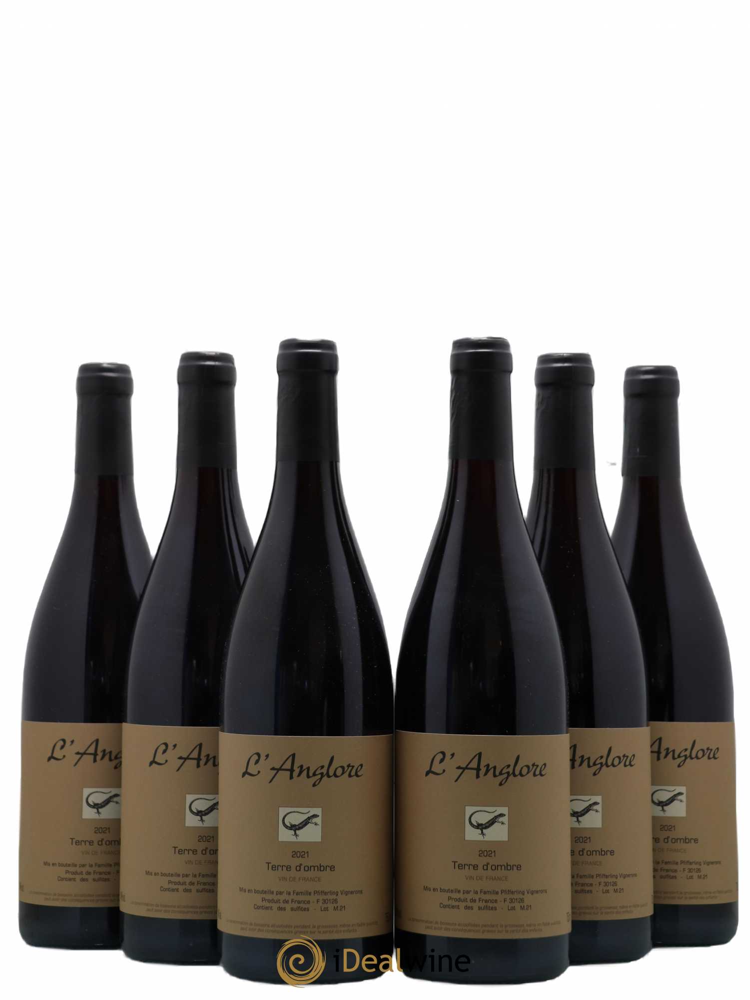 Vin de France Terre d'Ombre L'Anglore 2021 - Lot de 6 bouteilles - 0