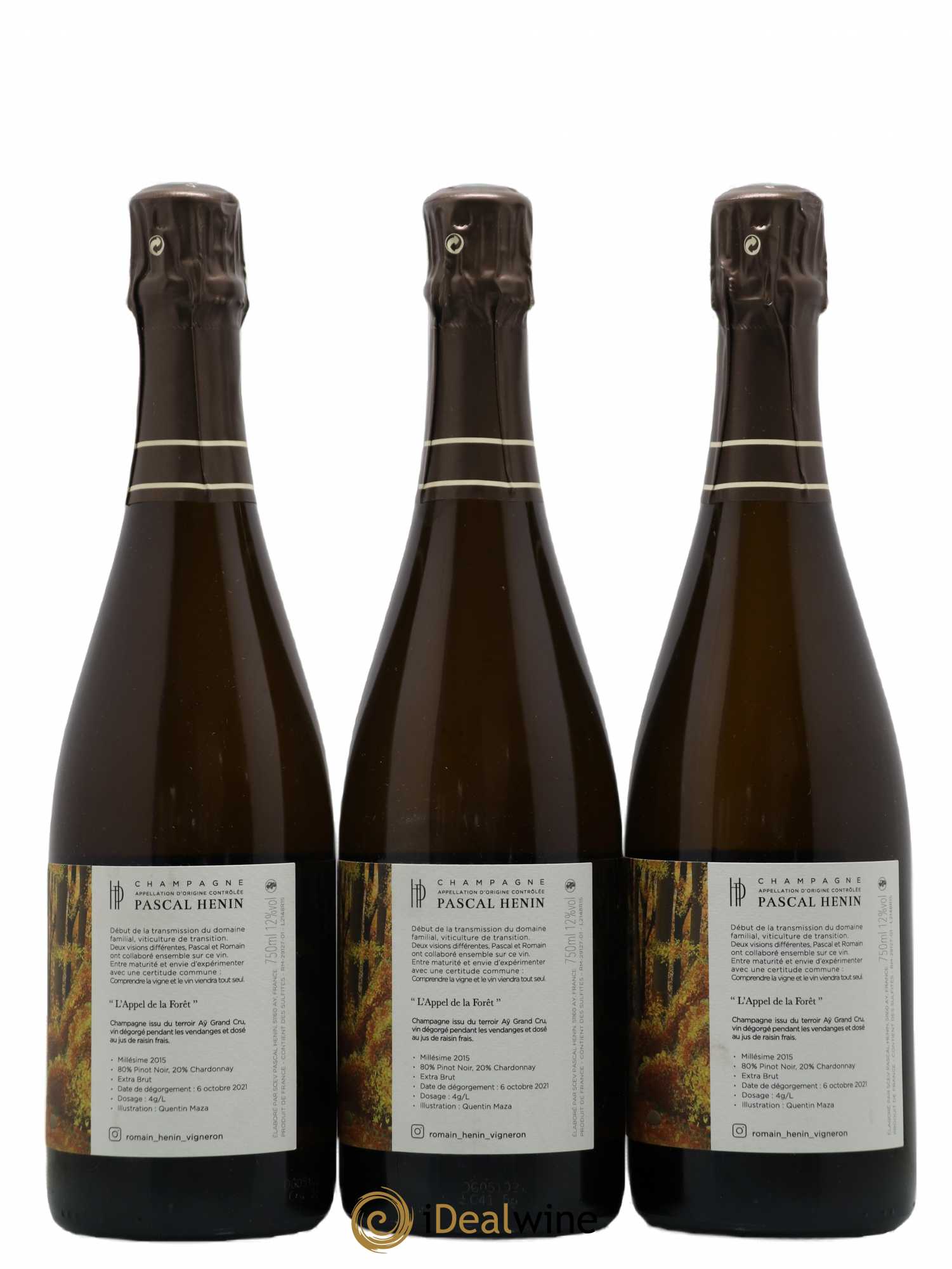 L'Appel de la Fôret Romain Henin 2015 - Lot de 3 bouteilles - 1