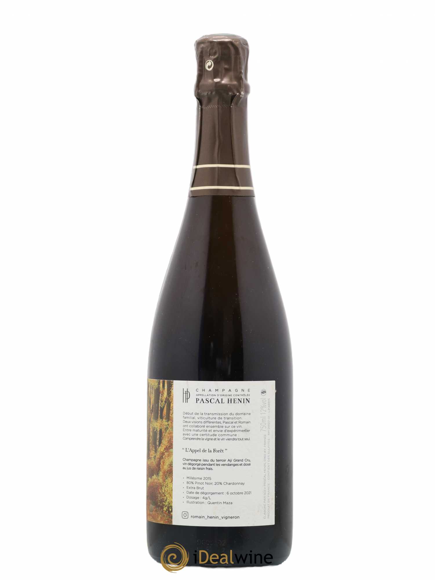 L'Appel de la Fôret Romain Henin 2015 - Lot de 1 bouteille - 1