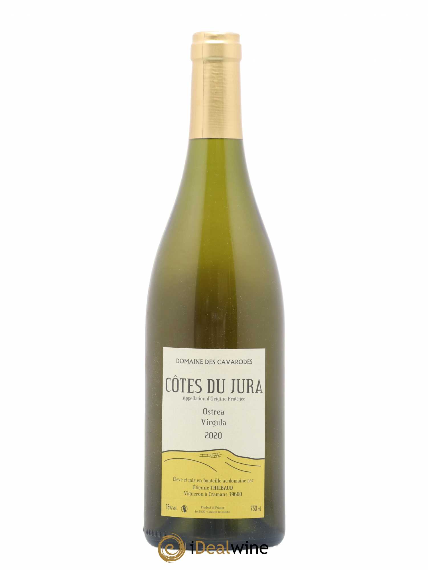 Côtes du Jura Ostrea Virgula Cavarodes (Domaine des) - Etienne Thiébaud 2020 - Lot de 1 bouteille - 0