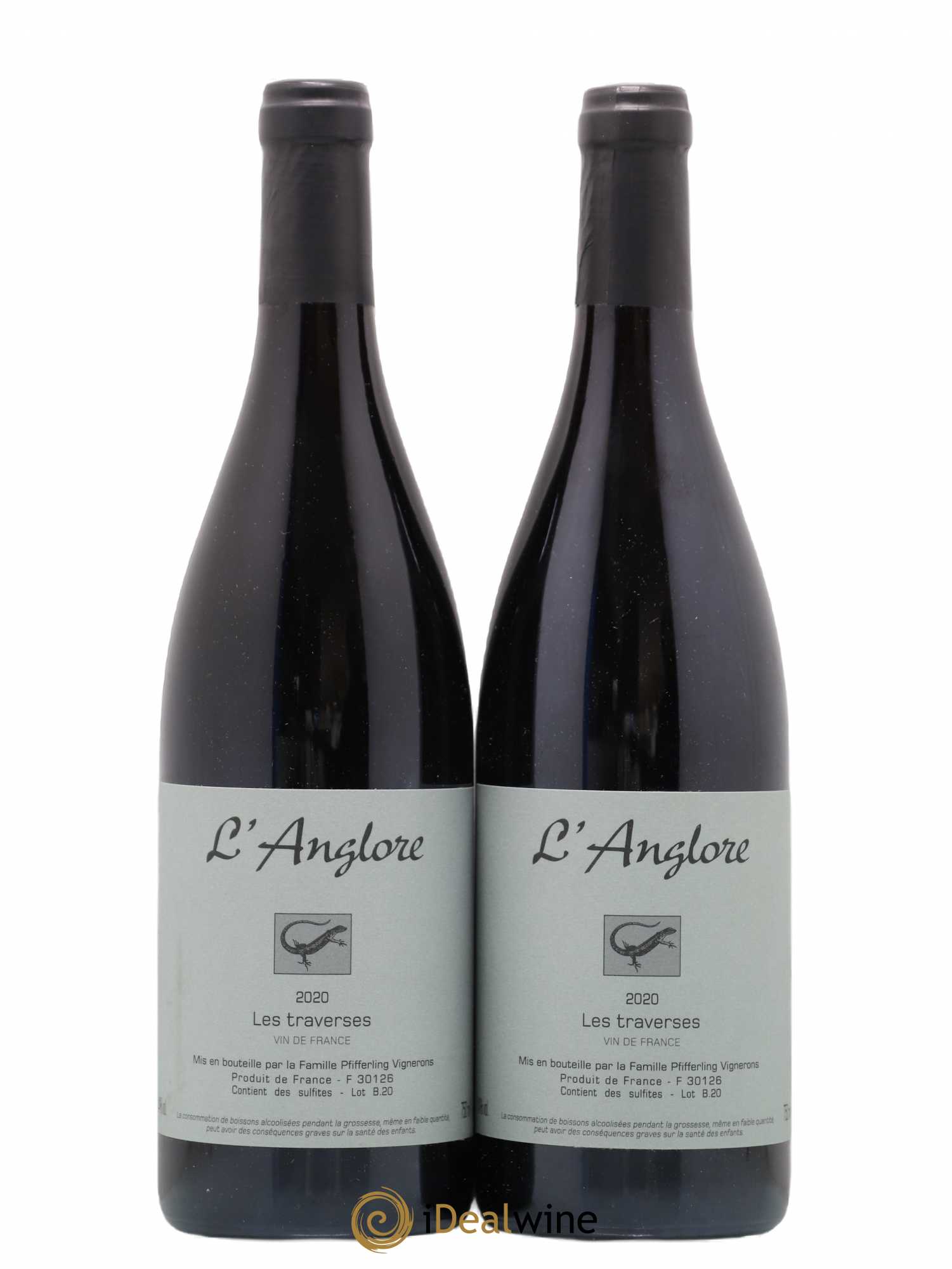 Vin de France Les Traverses L'Anglore 2020 - Lot de 2 bouteilles - 0