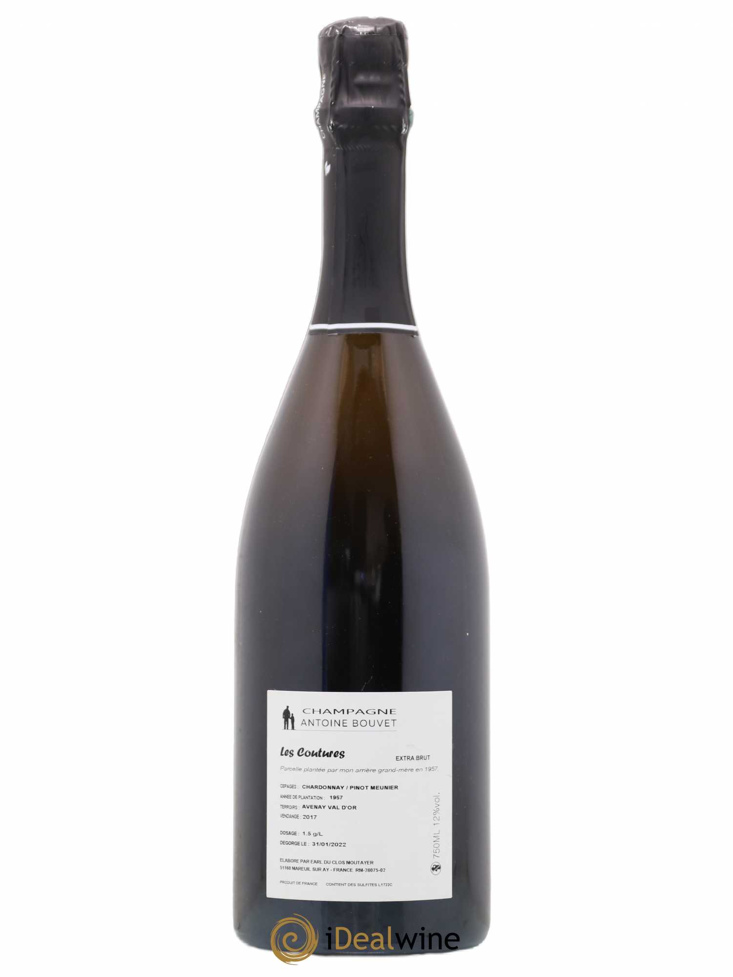 Les Coutures Extra-Brut Antoine Bouvet 2017 - Lot de 1 bouteille - 1