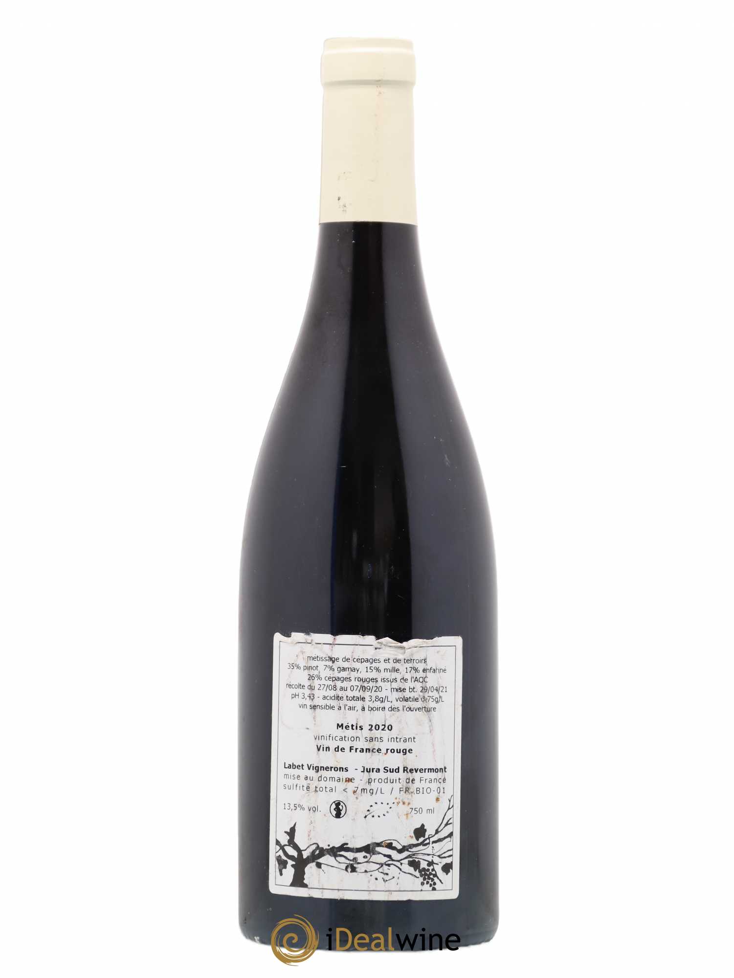 Vin de France Métis Romain - Julien - Charline Labet 2020 - Lot de 1 bouteille - 1