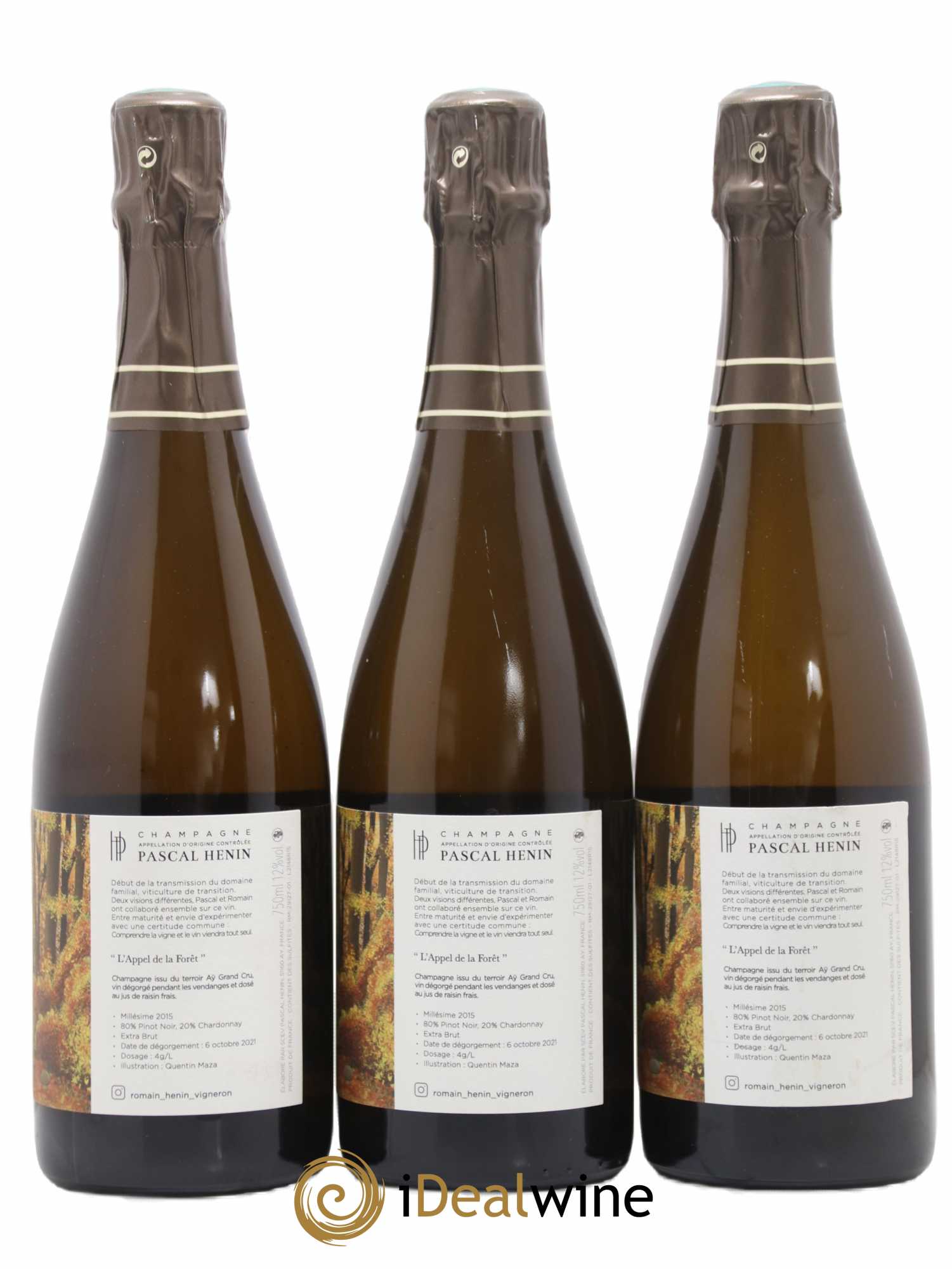 L'Appel de la Fôret Romain Henin 2015 - Lot of 3 bottles - 1