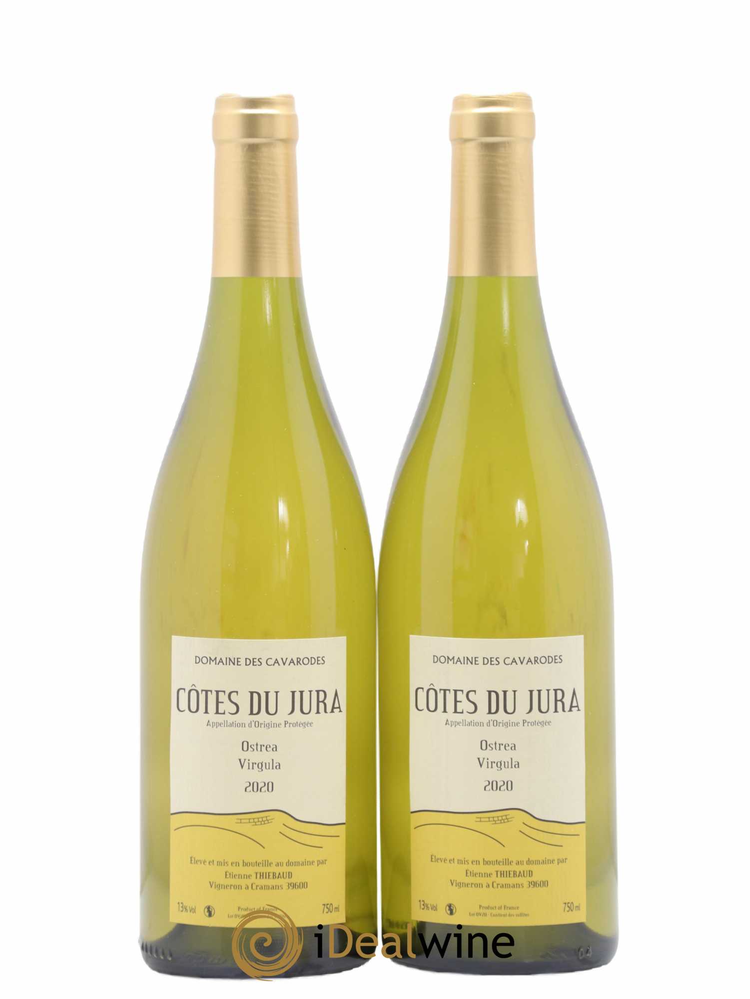 Côtes du Jura Ostrea Virgula Cavarodes (Domaine des) - Etienne Thiébaud 2020 - Lot de 2 bouteilles - 0