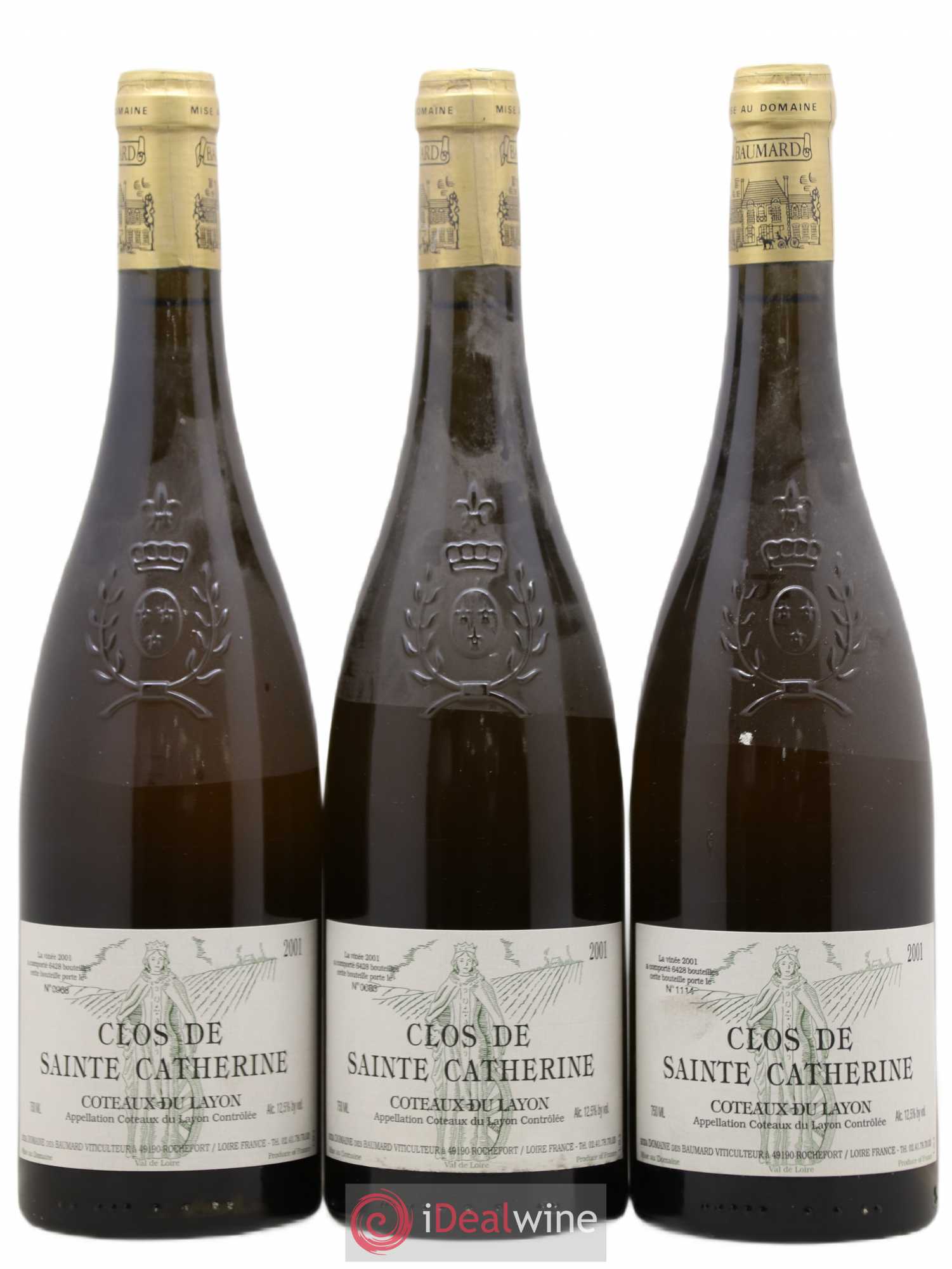 Coteaux du Layon Clos de Sainte Catherine Baumard (Domaine des) 2001 - Lotto di 3 bottiglie - 0
