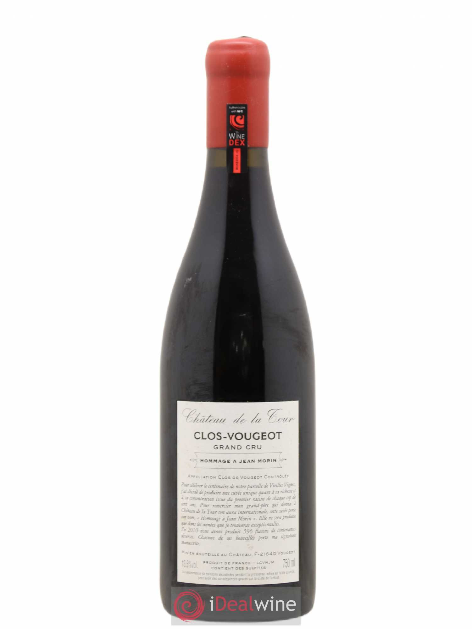 Clos de Vougeot Grand Cru Hommage à Jean Morin Château de la Tour 2010 - Lot de 1 bouteille - 2