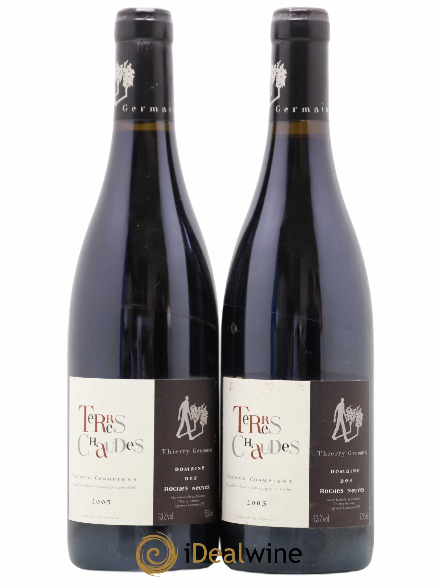 Saumur-Champigny Terres Chaudes Domaine des Roches Neuves - Thierry Germain 2005 - Lot de 2 bouteilles - 0