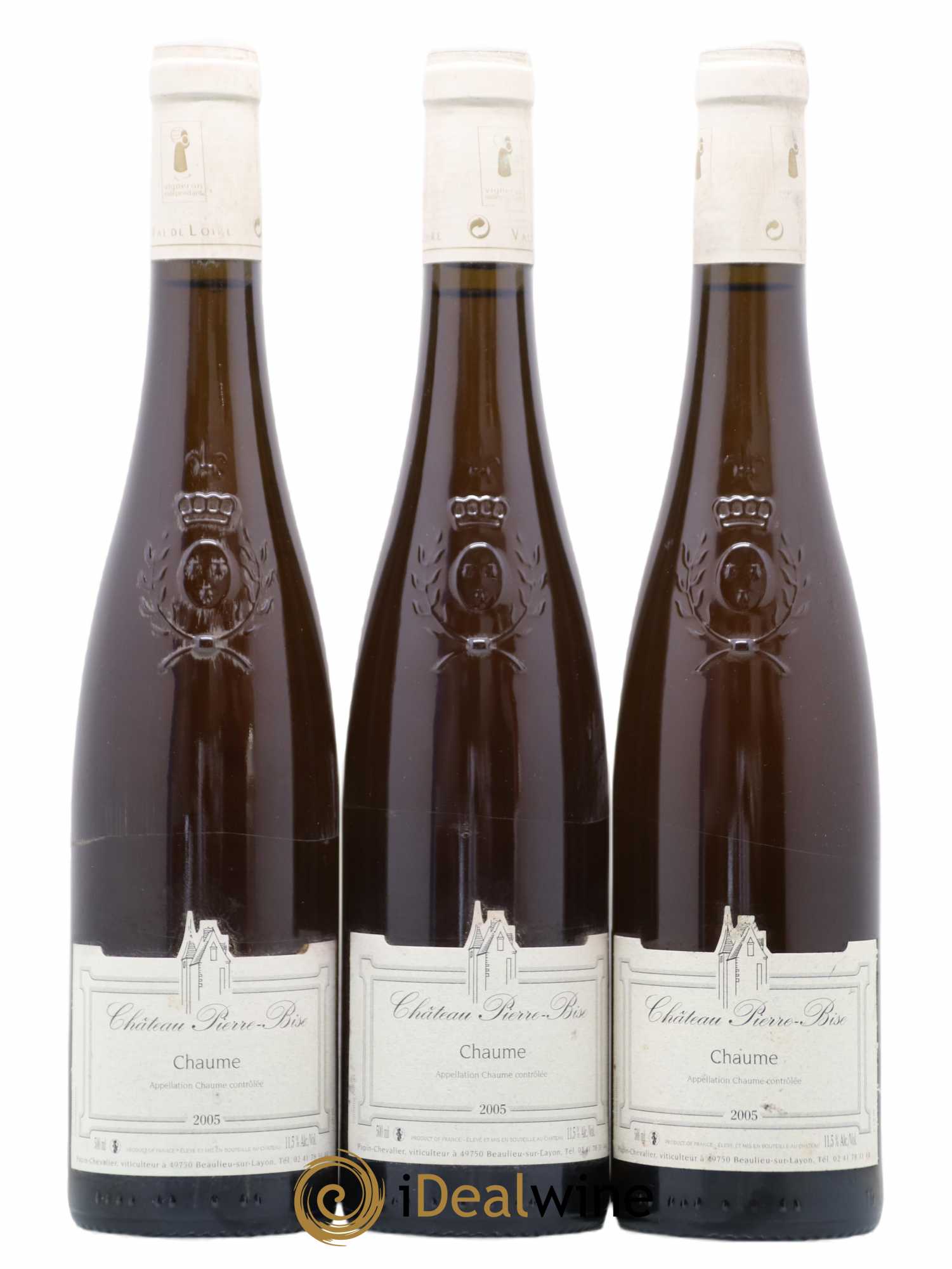 Chaume Château de Pierre Bise Papin Chevalier 50cl 2005 - Lotto di 3 bottiglie - 0