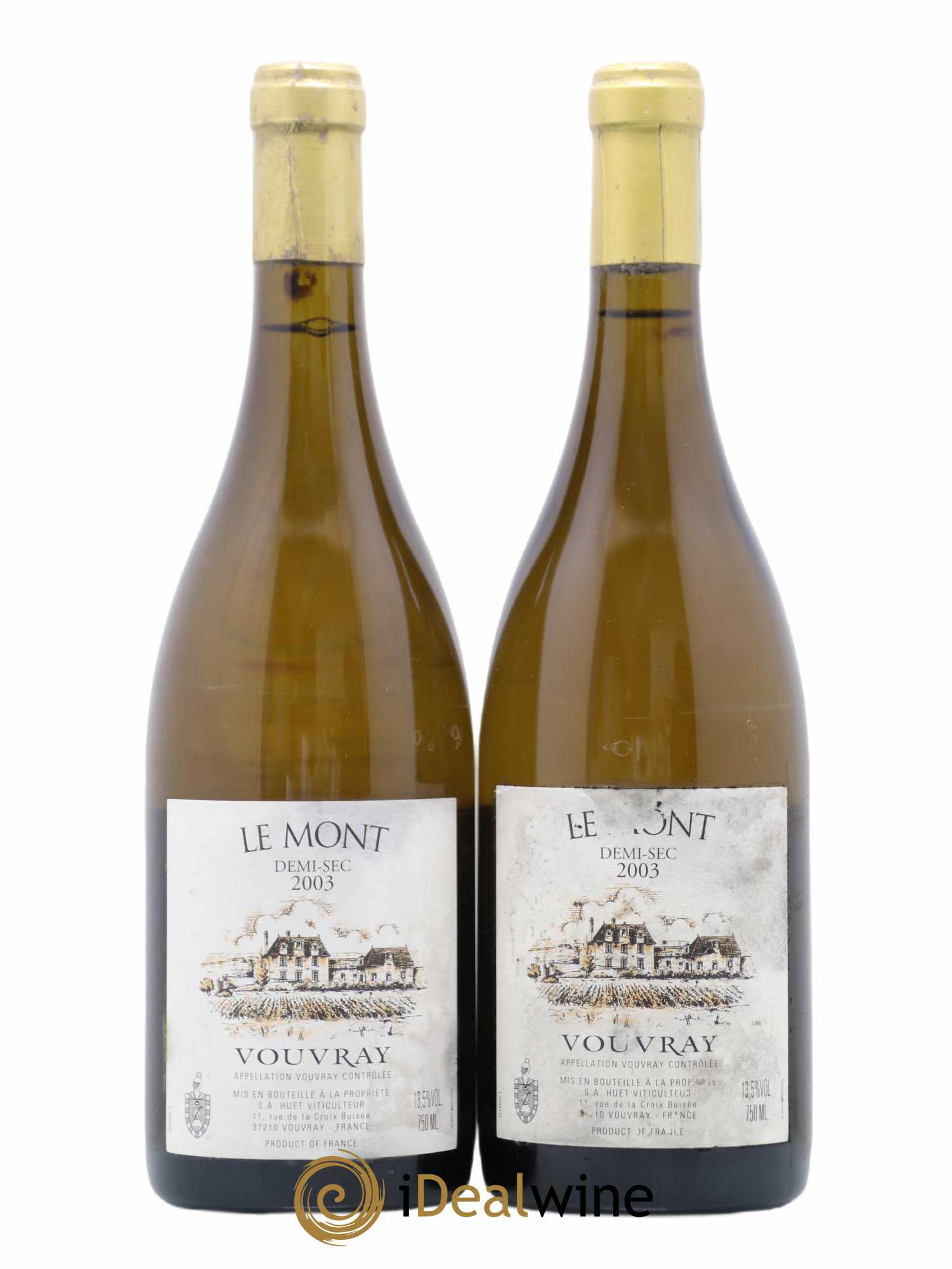 Vouvray Le Mont Demi-Sec Domaine Huet 2003 - Lot de 2 bouteilles - 0