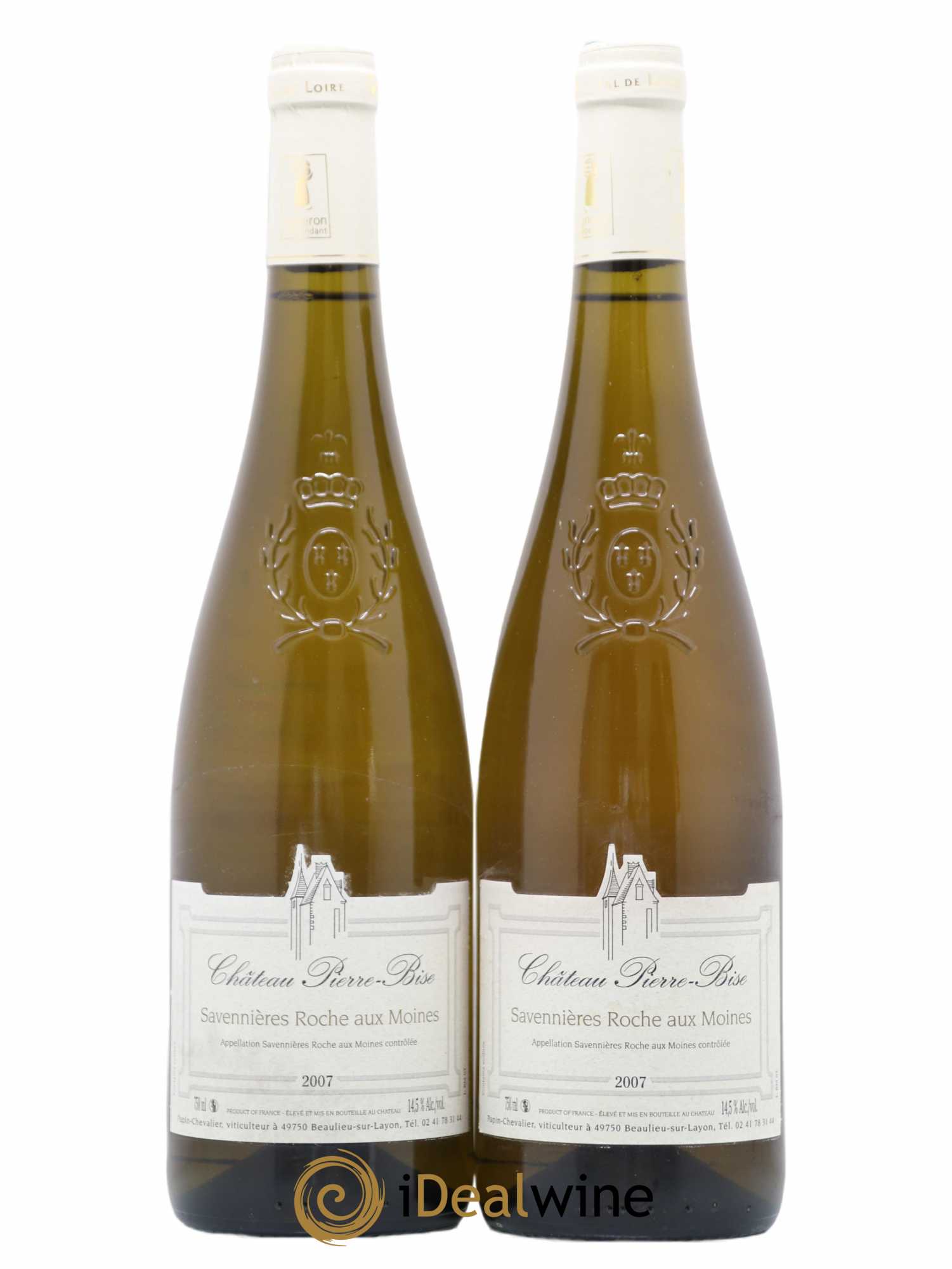 Savennières Roche Aux Moines Chateau De Pierre Bise Papin Chevalier 2007 - Posten von 2 Flaschen - 0