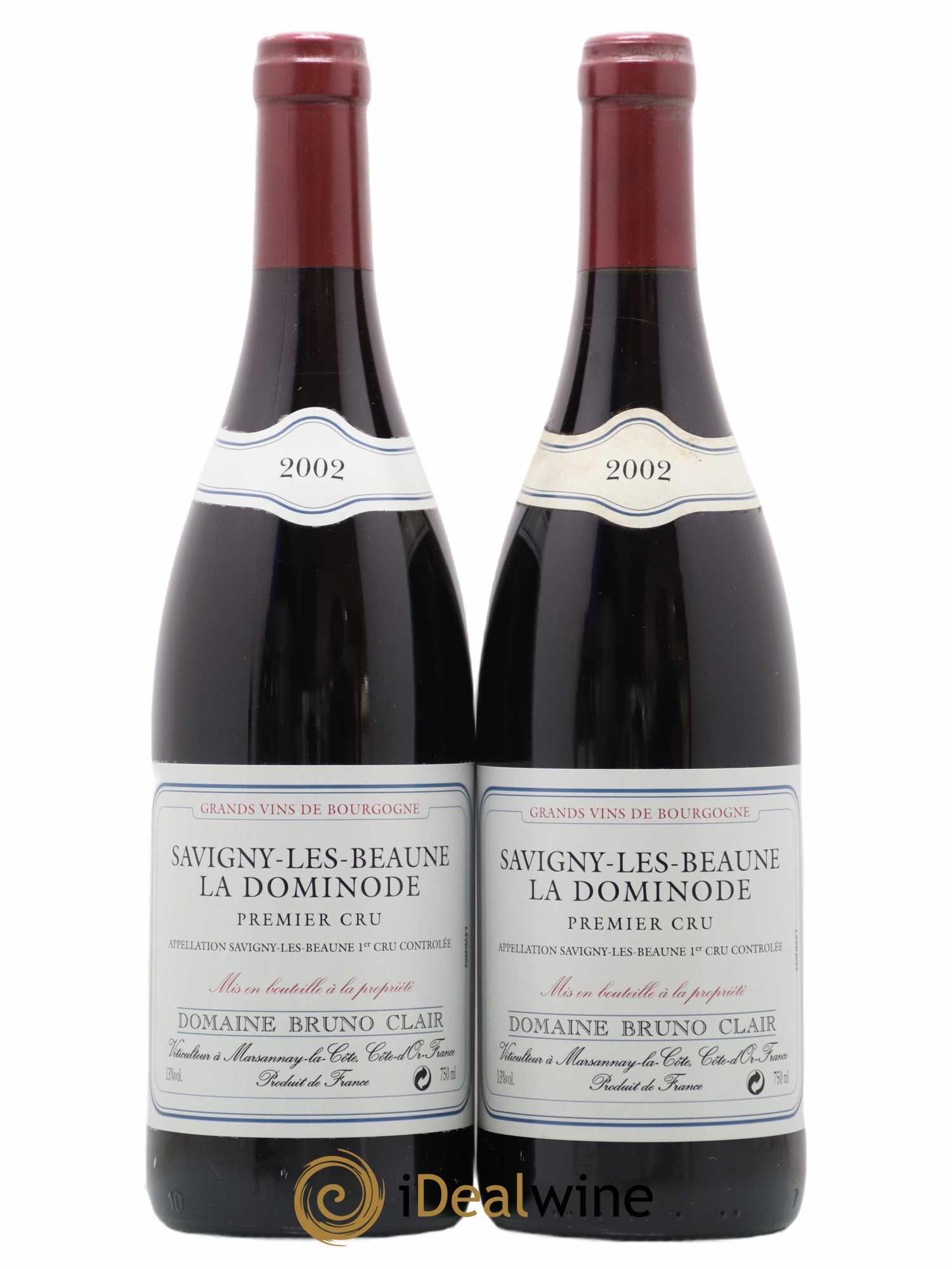 Savigny-lès-Beaune 1er Cru La Dominode Bruno Clair (Domaine) 2002 - Lot de 2 bouteilles - 0