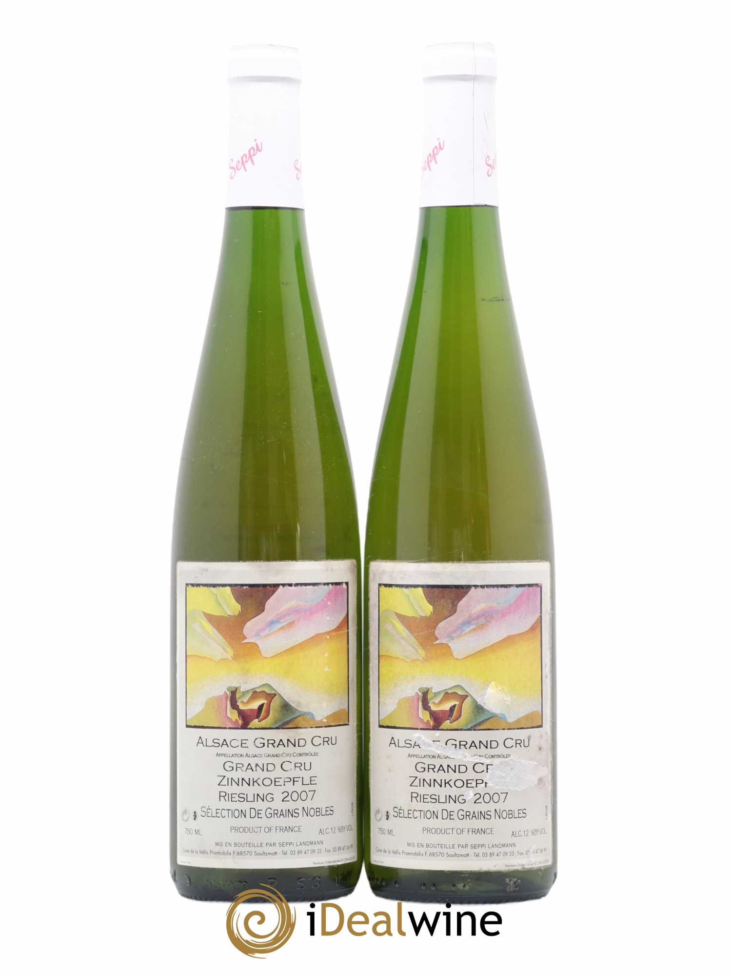Riesling Sélection de Grains Nobles Zinnkoepfle Seppi Landmann 2007 - Lotto di 2 bottiglie - 0