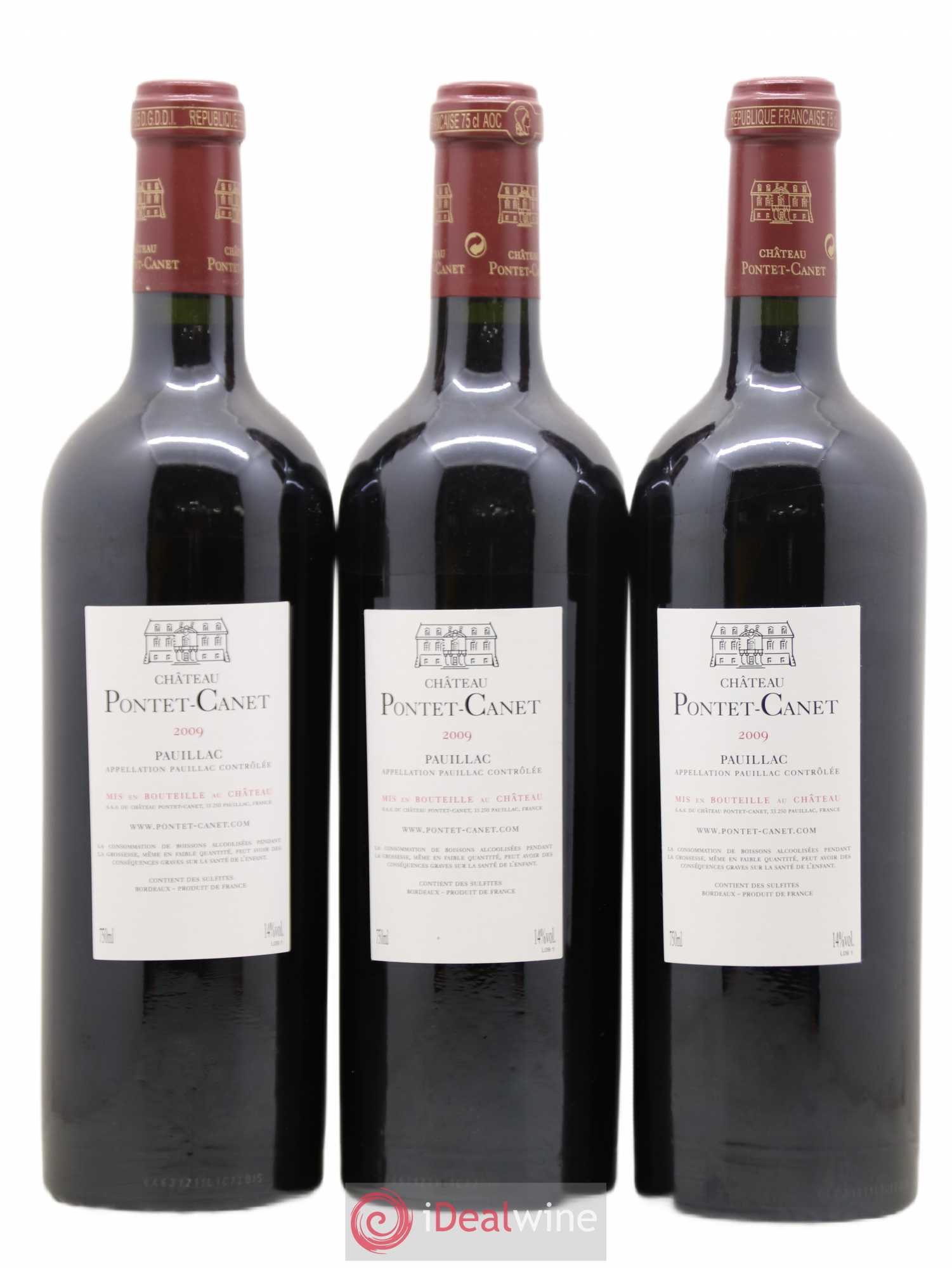 Château Pontet Canet 5ème Grand Cru Classé 2009 - Lot de 12 bouteilles - 6