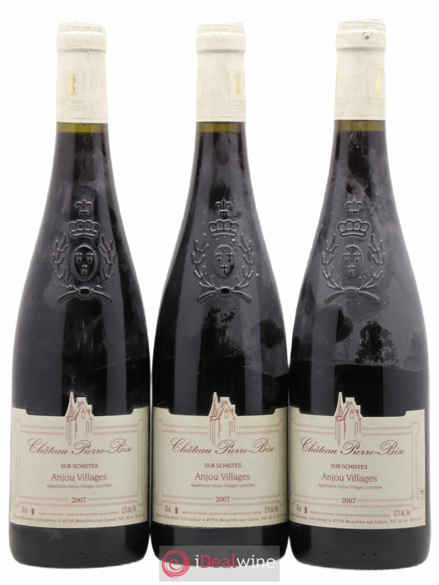 Anjou Schistes Papin-Chevalier Ch. Pierre Bise 2007 - Posten von 3 Flaschen - 0