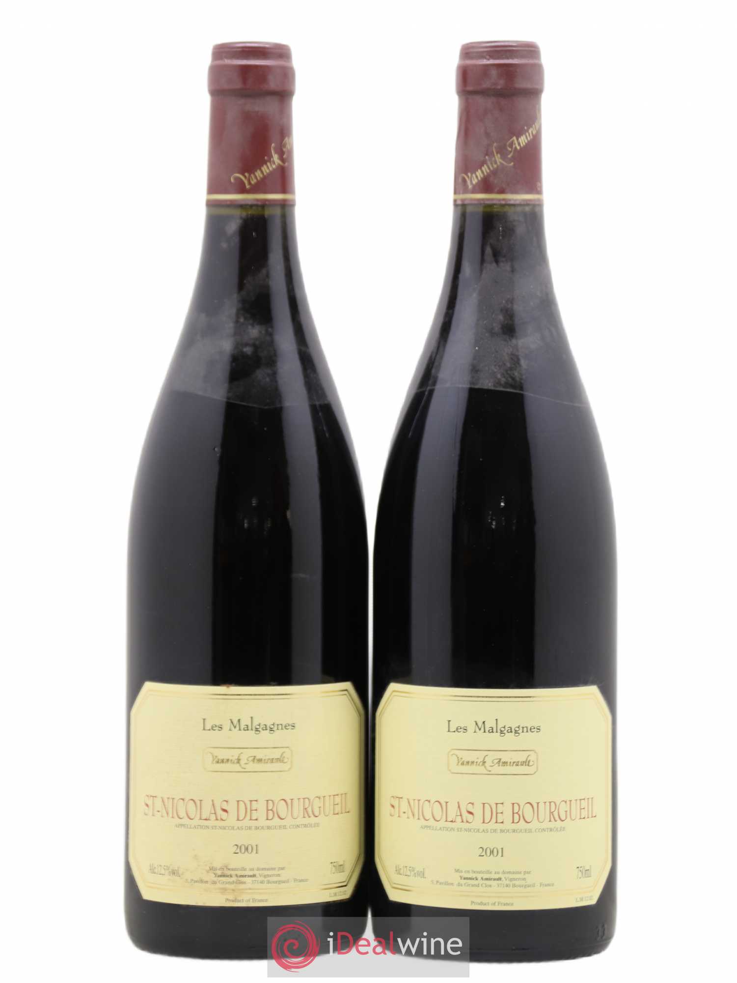 Saint-Nicolas de Bourgueil Les Malgagnes Yannick Amirault (Domaine) 2001 - Lot de 2 bouteilles - 0