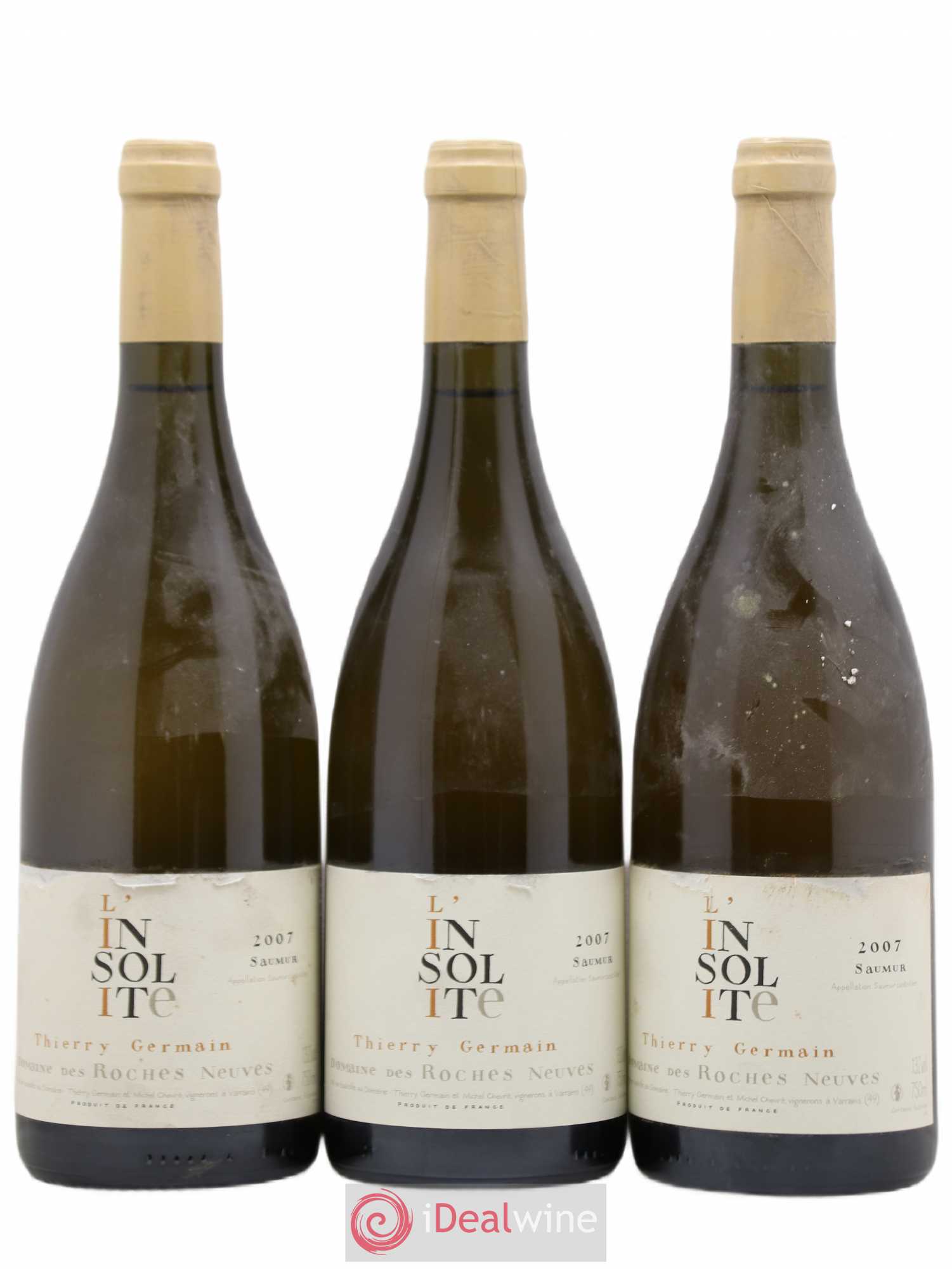 Saumur Insolite Domaine des Roches Neuves - Thierry Germain 2007 - Posten von 3 Flaschen - 0