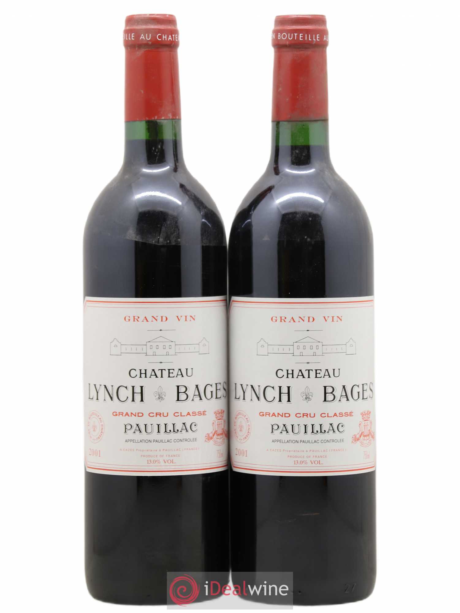 Château Lynch Bages 5ème Grand Cru Classé 2001 - Lot de 2 bouteilles - 0