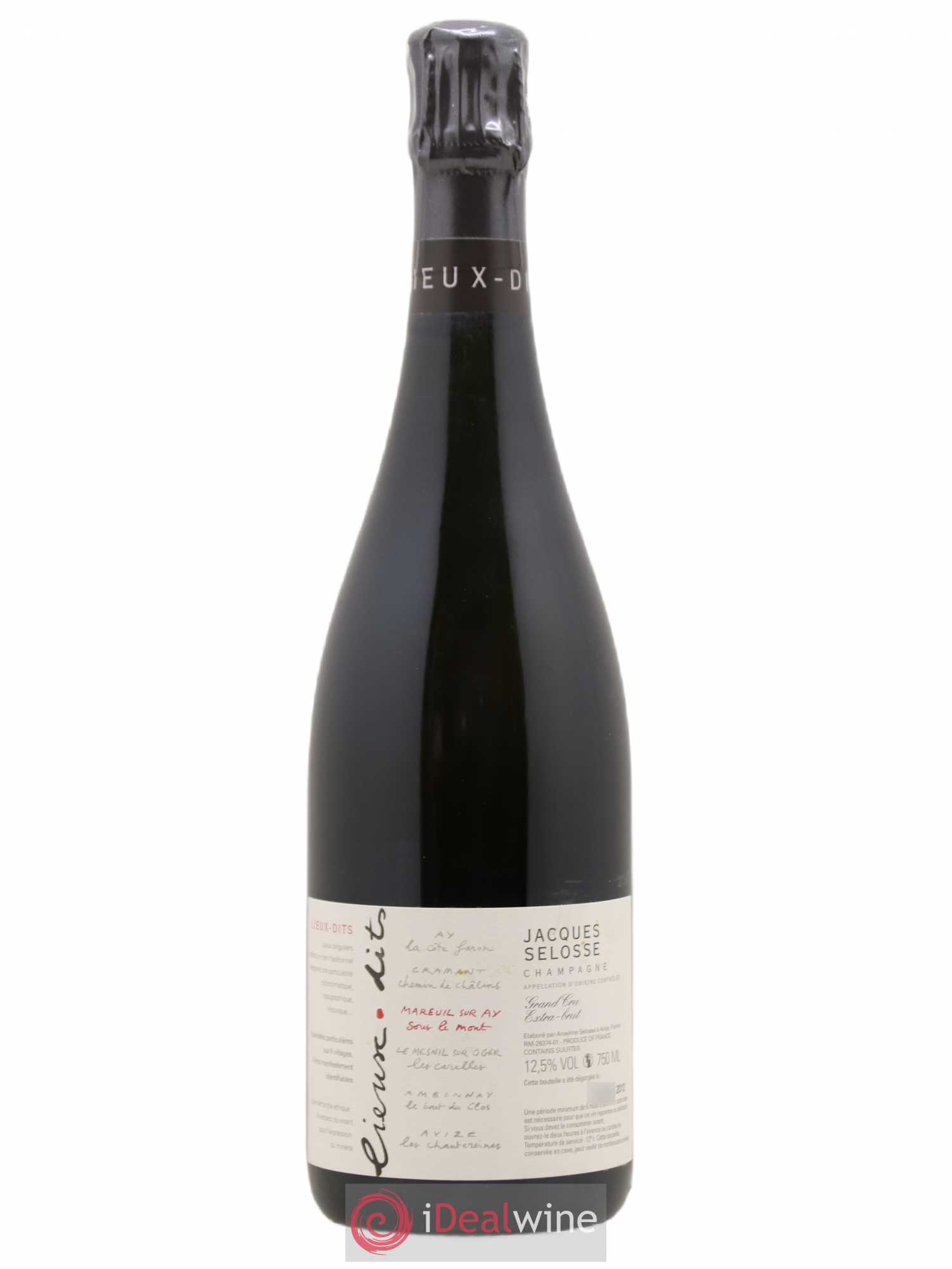 Mareuil sur Ay Sous le Mont Extra-Brut Jacques Selosse - Lot de 1 bouteille - 0