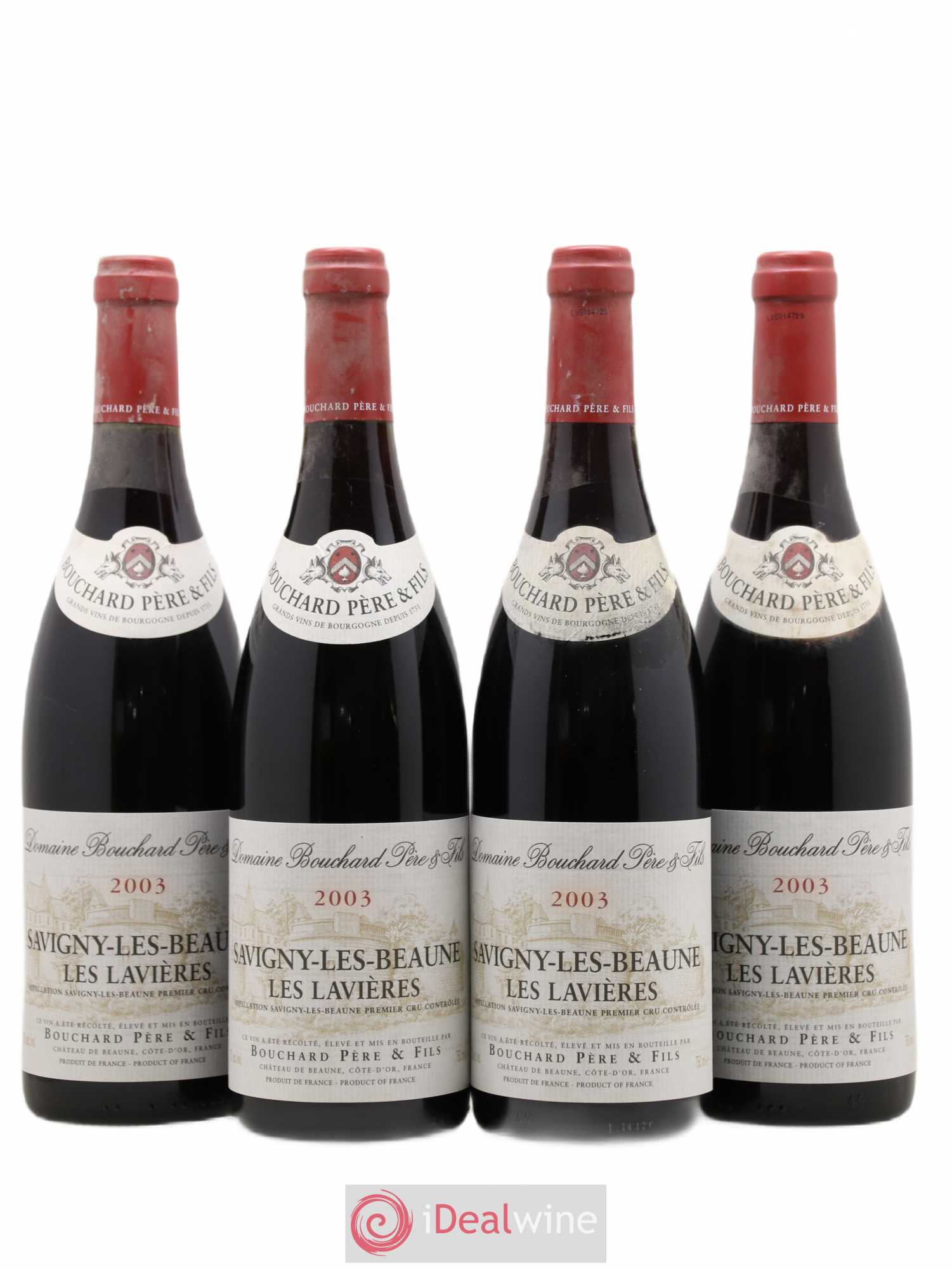 Savigny-lès-Beaune 1er Cru Les Lavières Bouchard Père & Fils 2003 - Lot de 4 bouteilles - 0